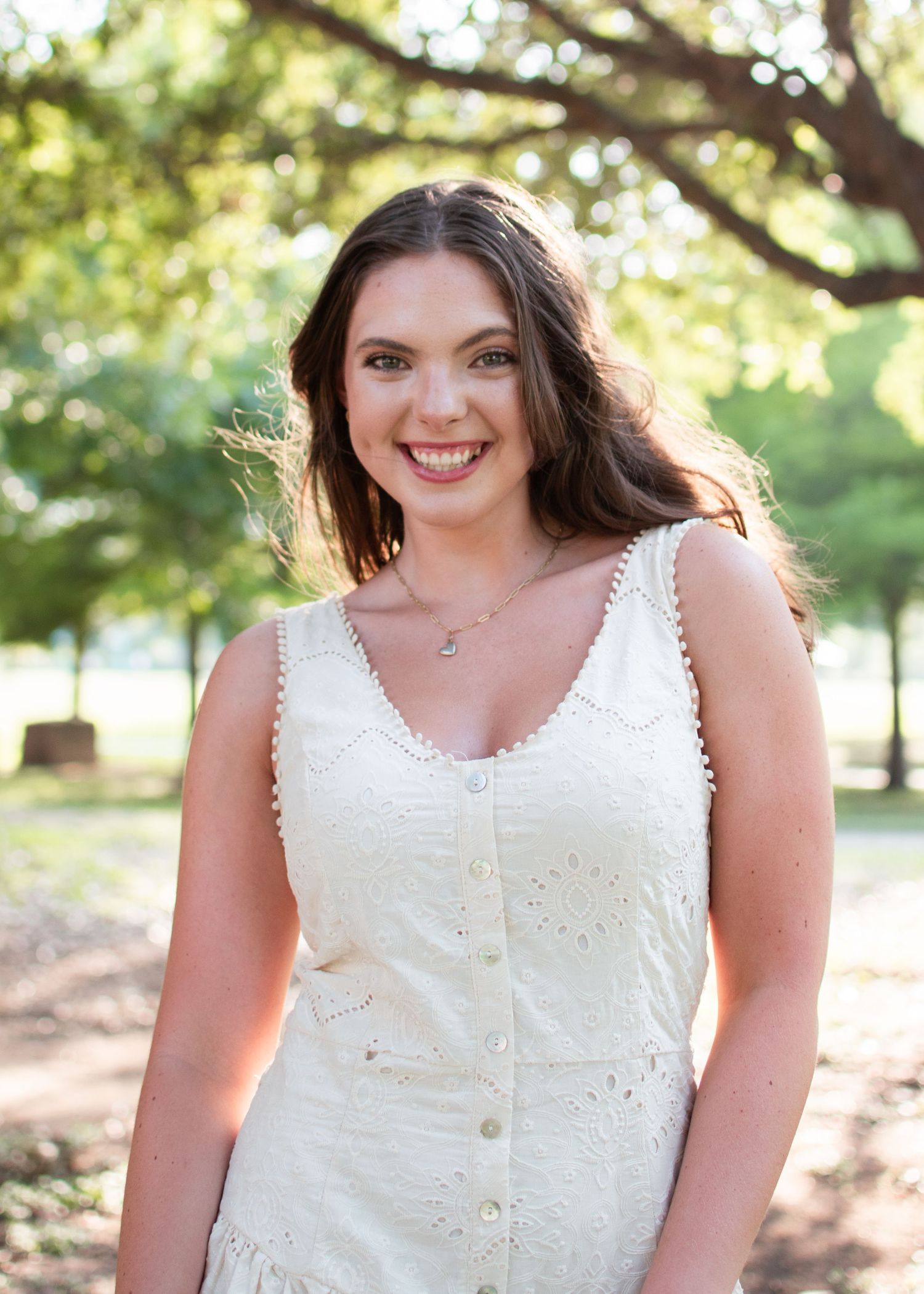 High school senior portrait during outdoor session at Butler Park in Austin Texas