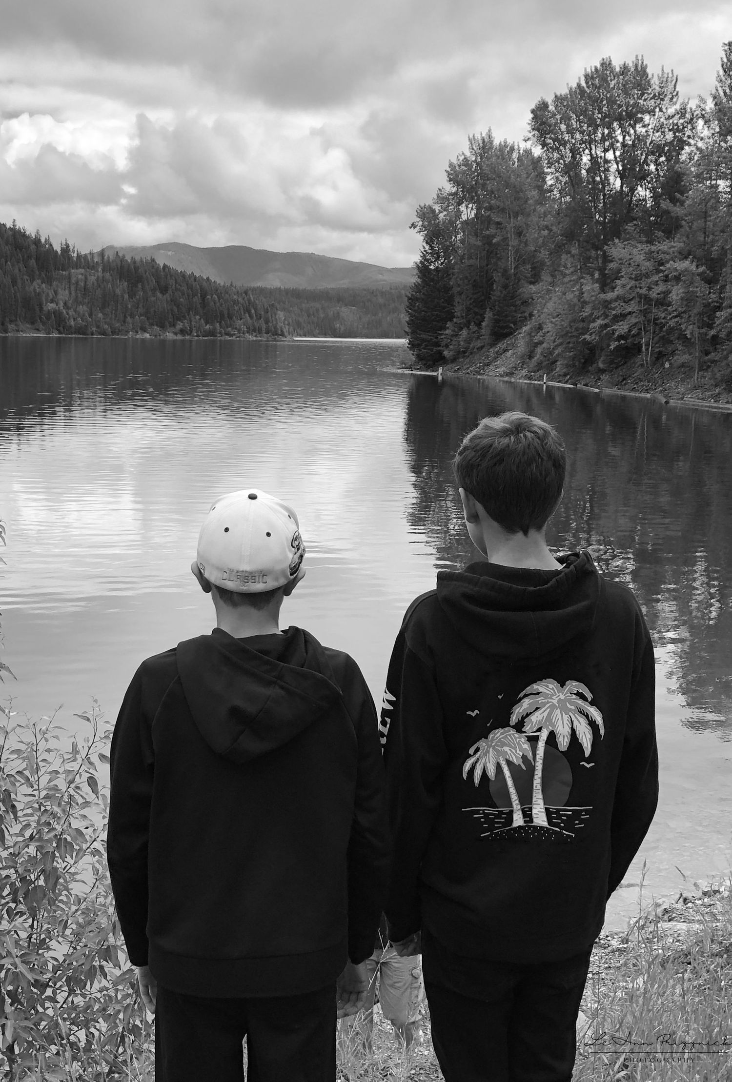 Two boys viewing the world with awestruck wonder.