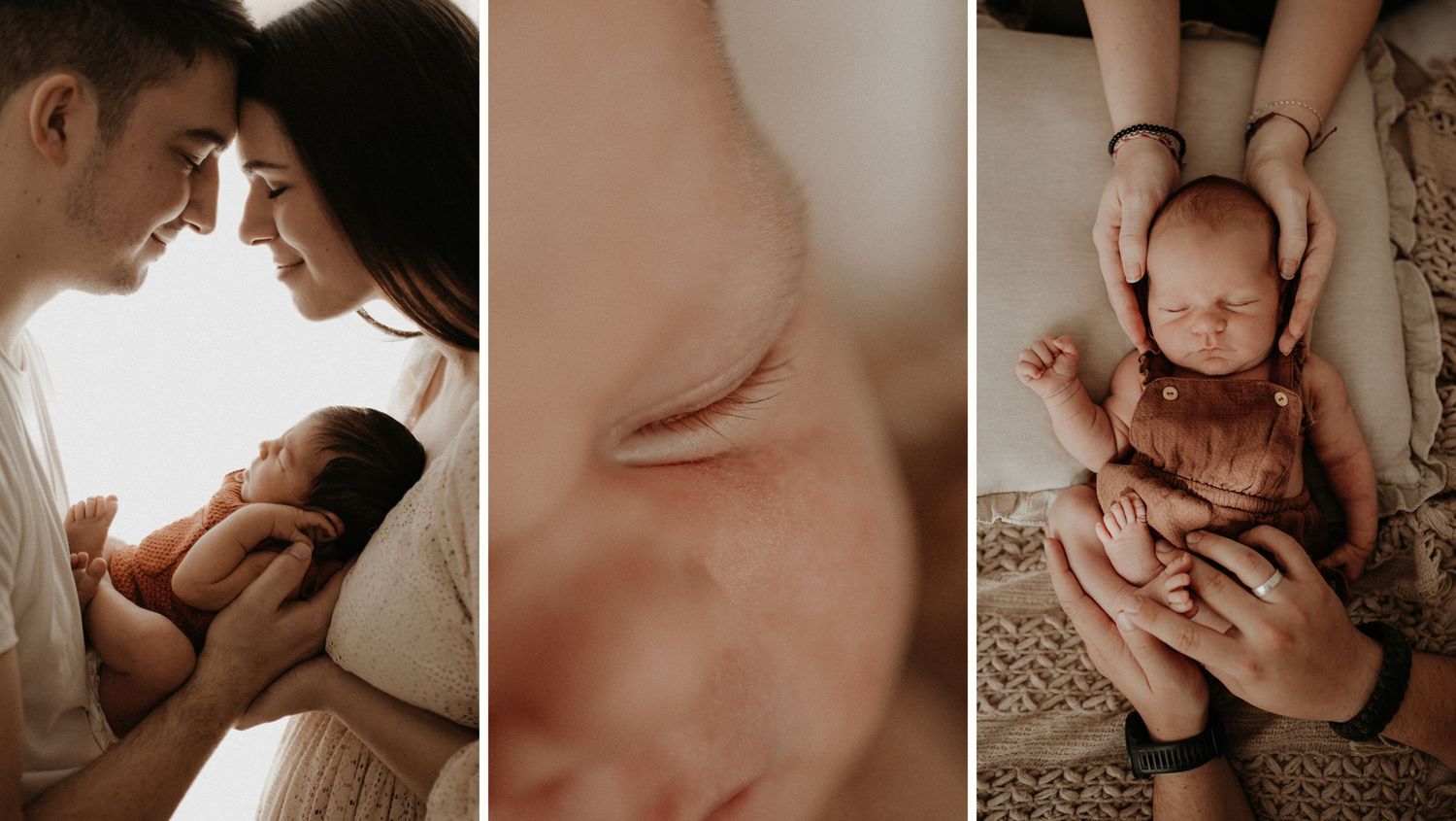 Neugeborenes schläft beim entspannten Babyshooting in Südtüringen - in der Nähe von Hildburghausen und Coburg