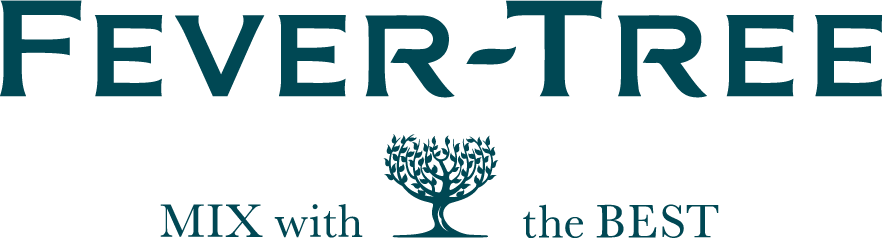 Fever-Tree premium mixer brand logo with teal tree illustration and tagline Mix with the Best.