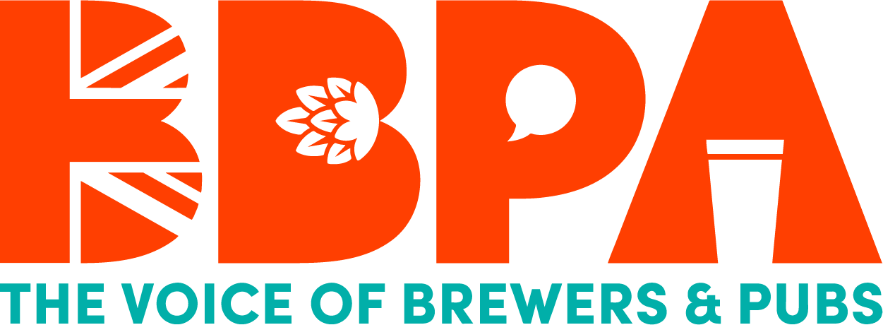 BBPA British Beer and Pub Association logo in orange and teal, the voice of brewers and pubs.