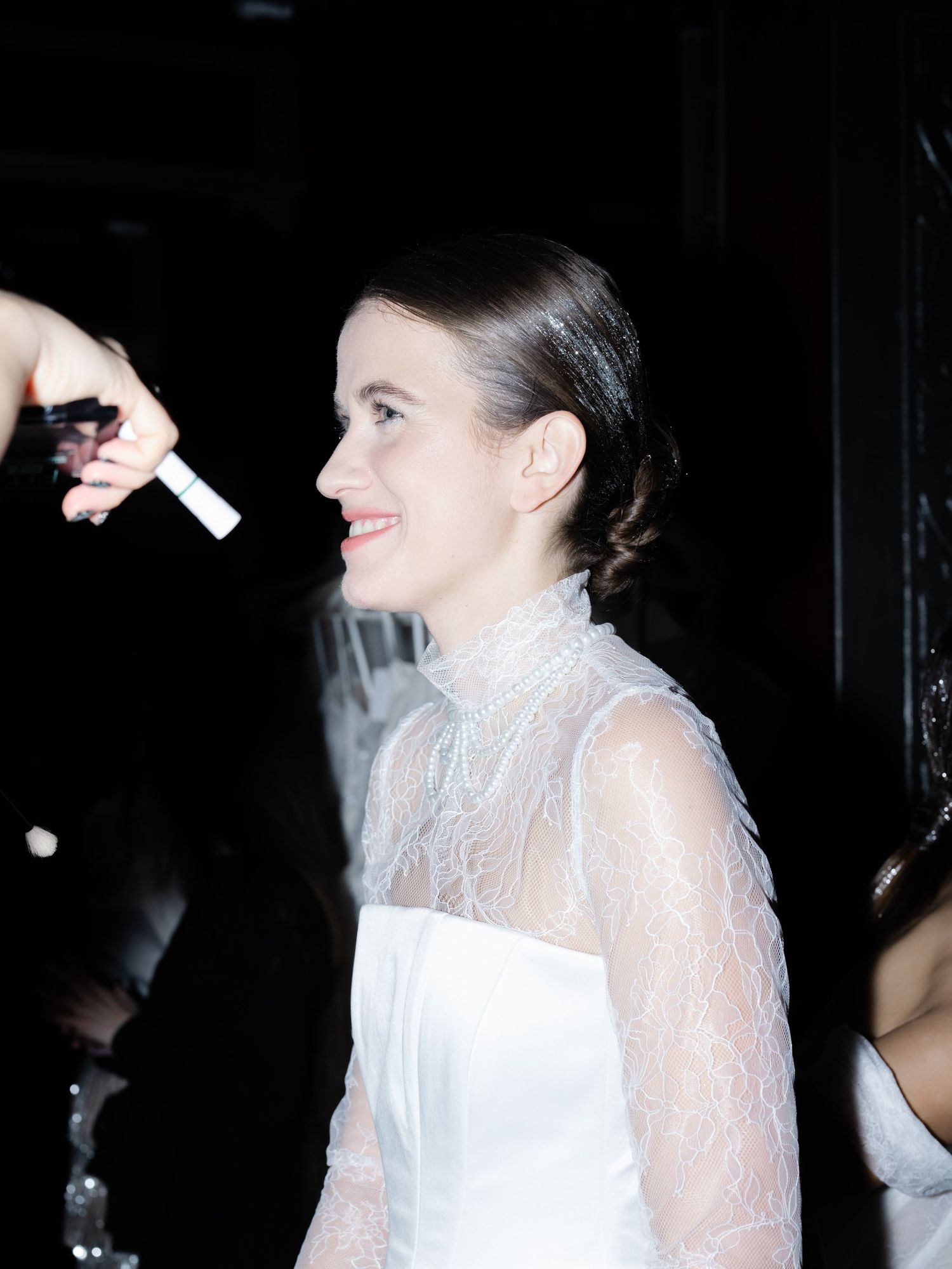 Backstage at Budapest Bridal Fashion Show 2024 featuring bridal couture and models preparing for a stunning runway presentation