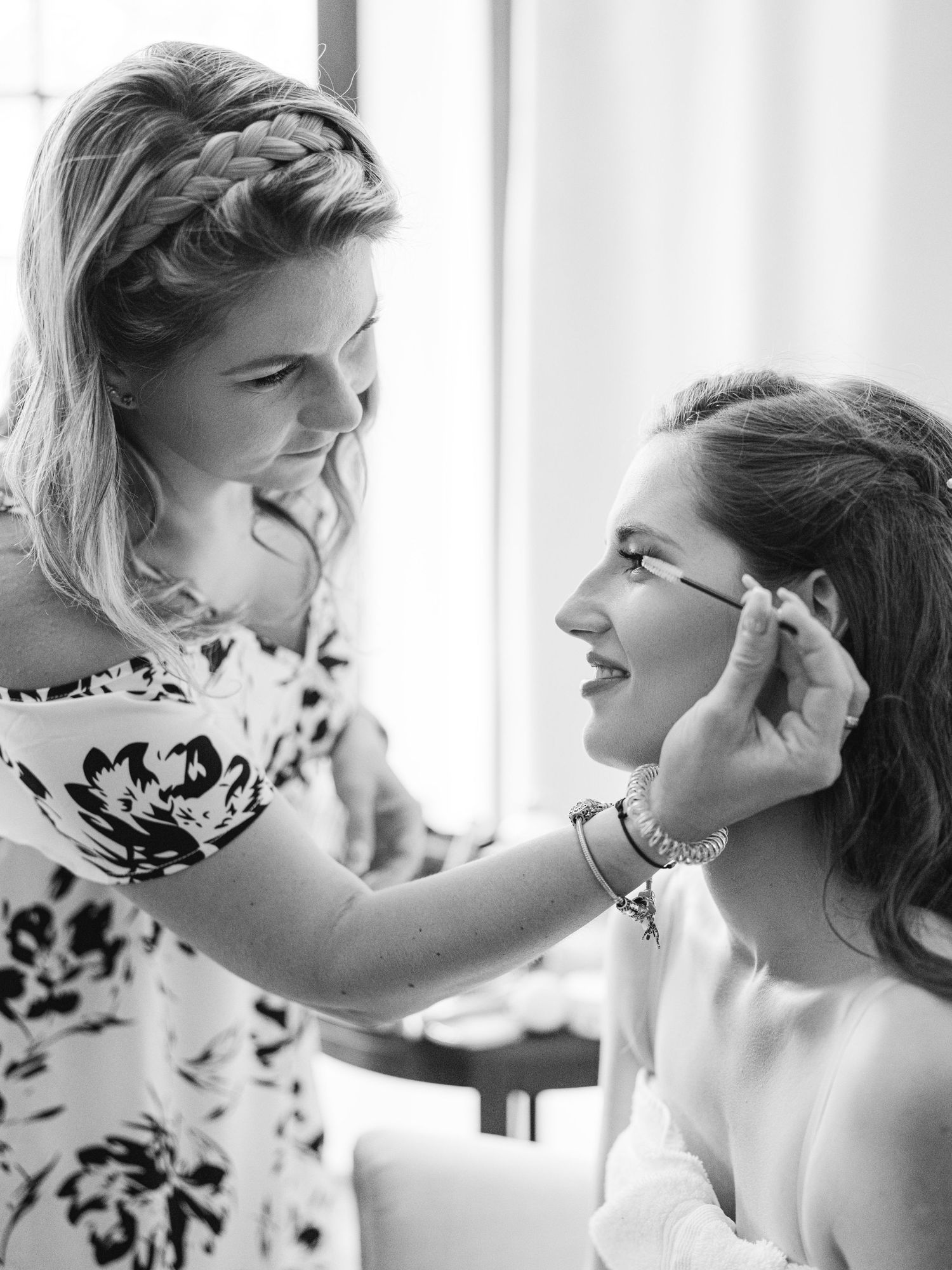 Bride getting ready for an intimate Budapest wedding, preparing with elegance and charm in a serene setting before the special day
