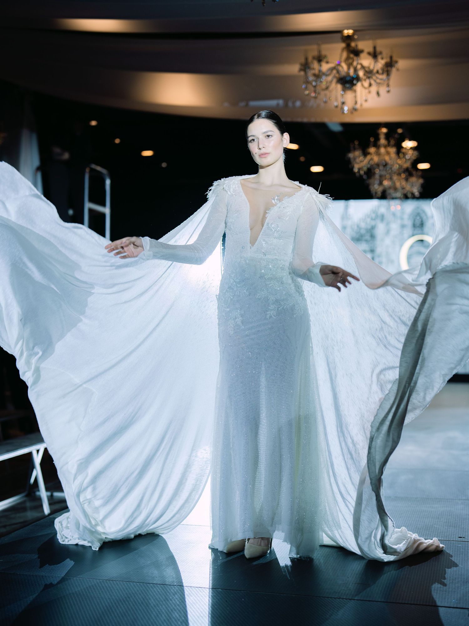Kozarics Viktor bridal couture showcased at Budapest Bridal Fashion Show 2024, highlighting elegant designs and modern wedding trends