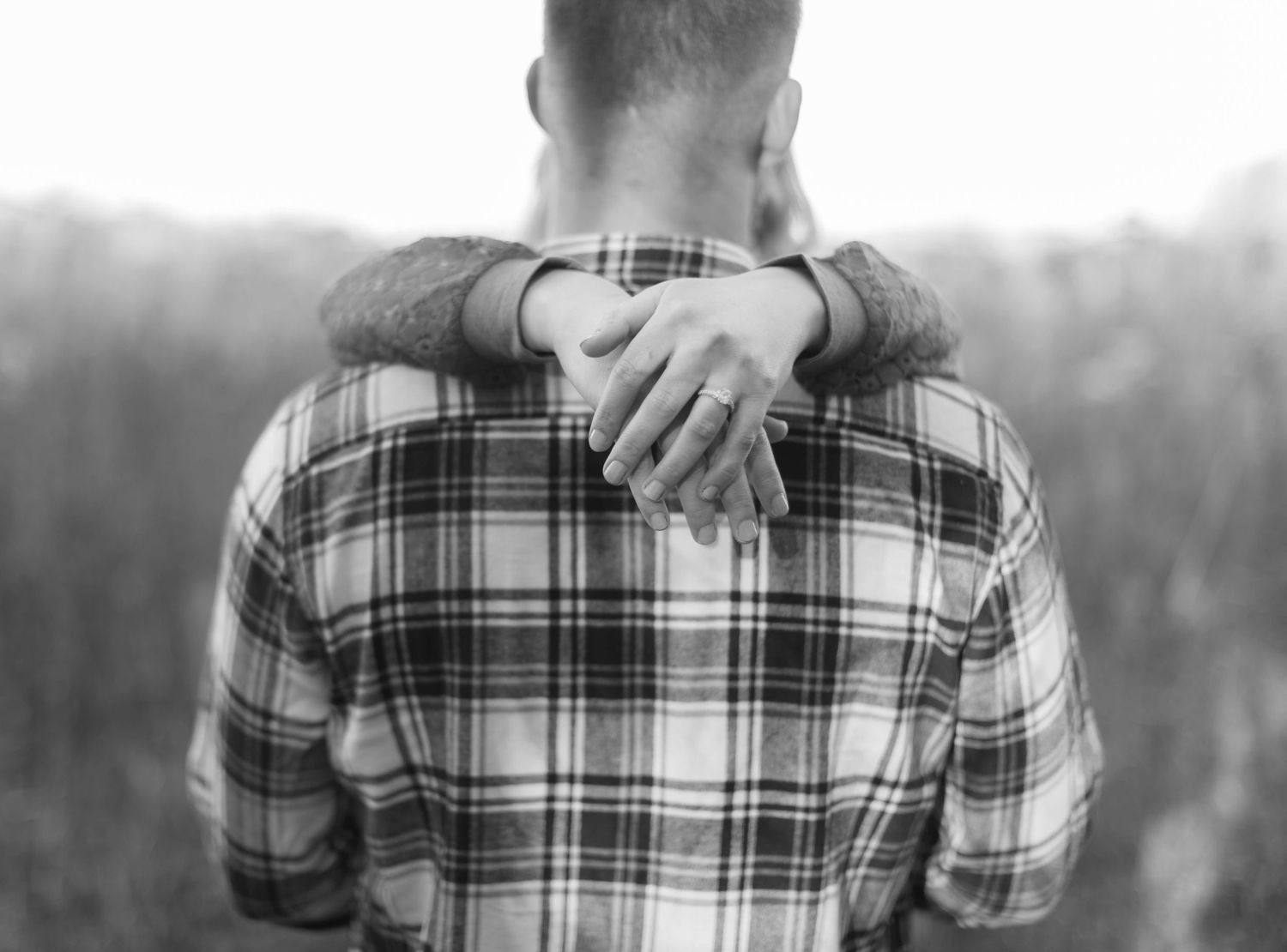 engagement photo showing ring