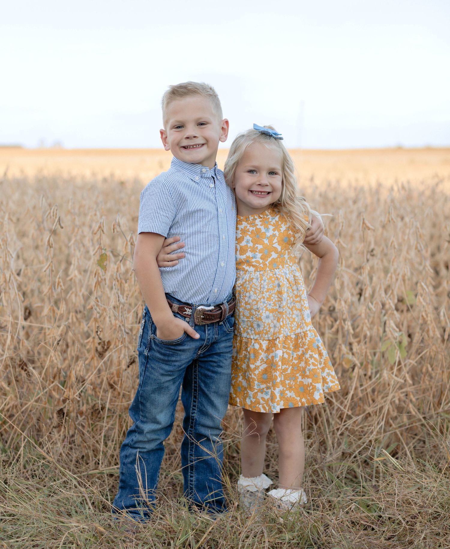 siblings in western apparel