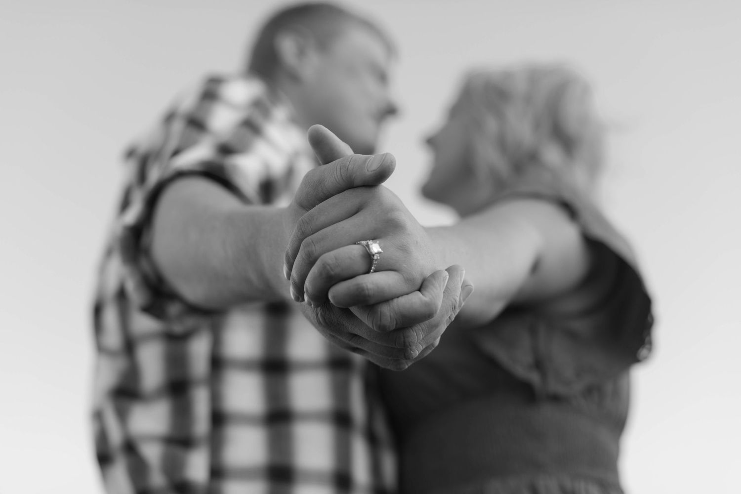 engagement photo showing ring