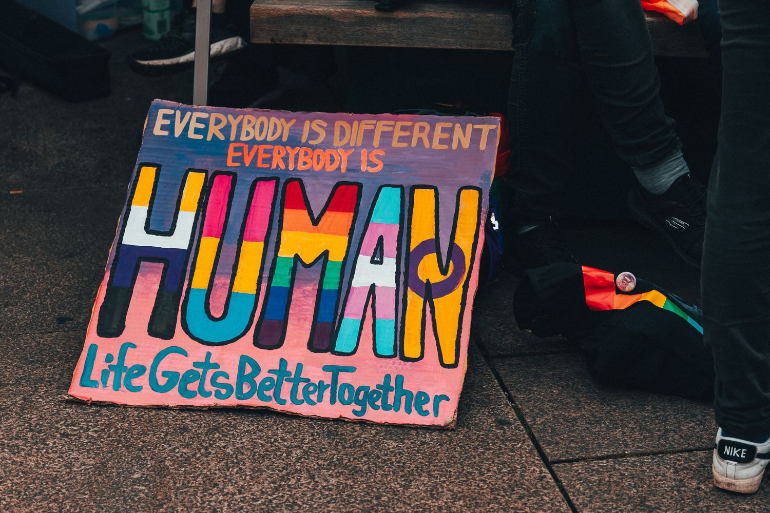 Sign at CSD Erfurt.