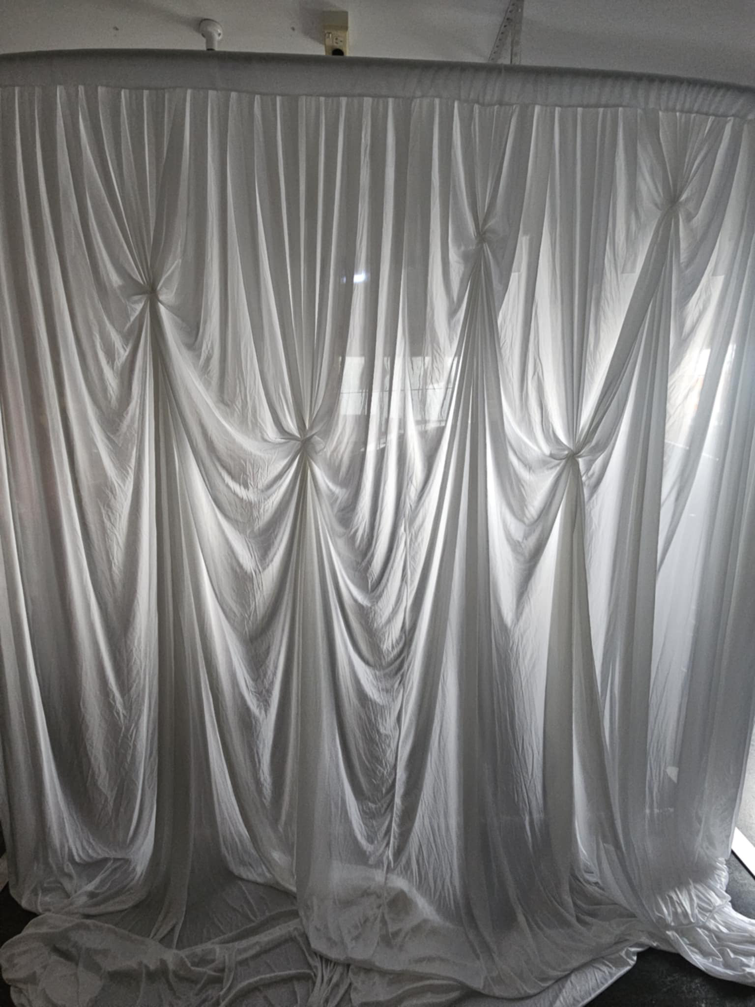 Silky White Drapes