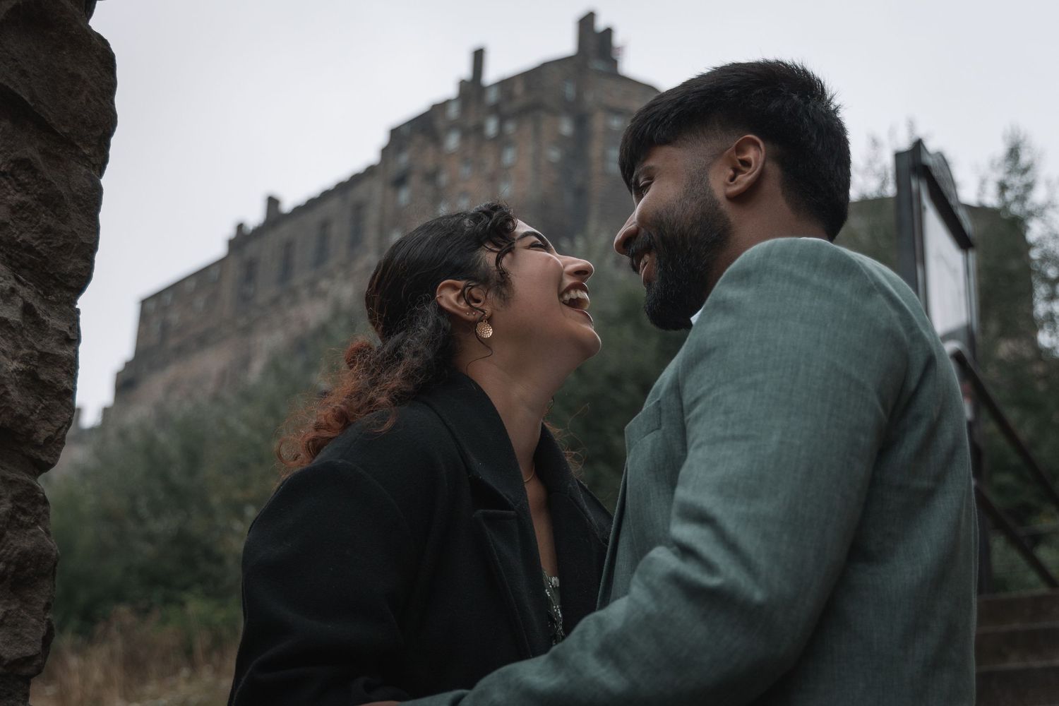 Proposal with Edinburgh Castle view