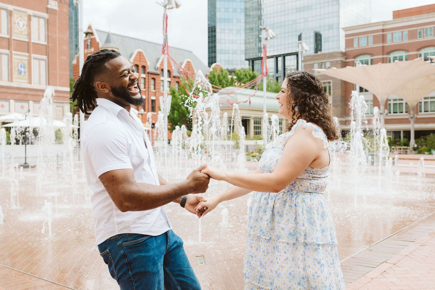Sundance Square engagement session downtown Fort Worth, affordable engagement photographer Dallas Fort Worth, engagement session pricing
