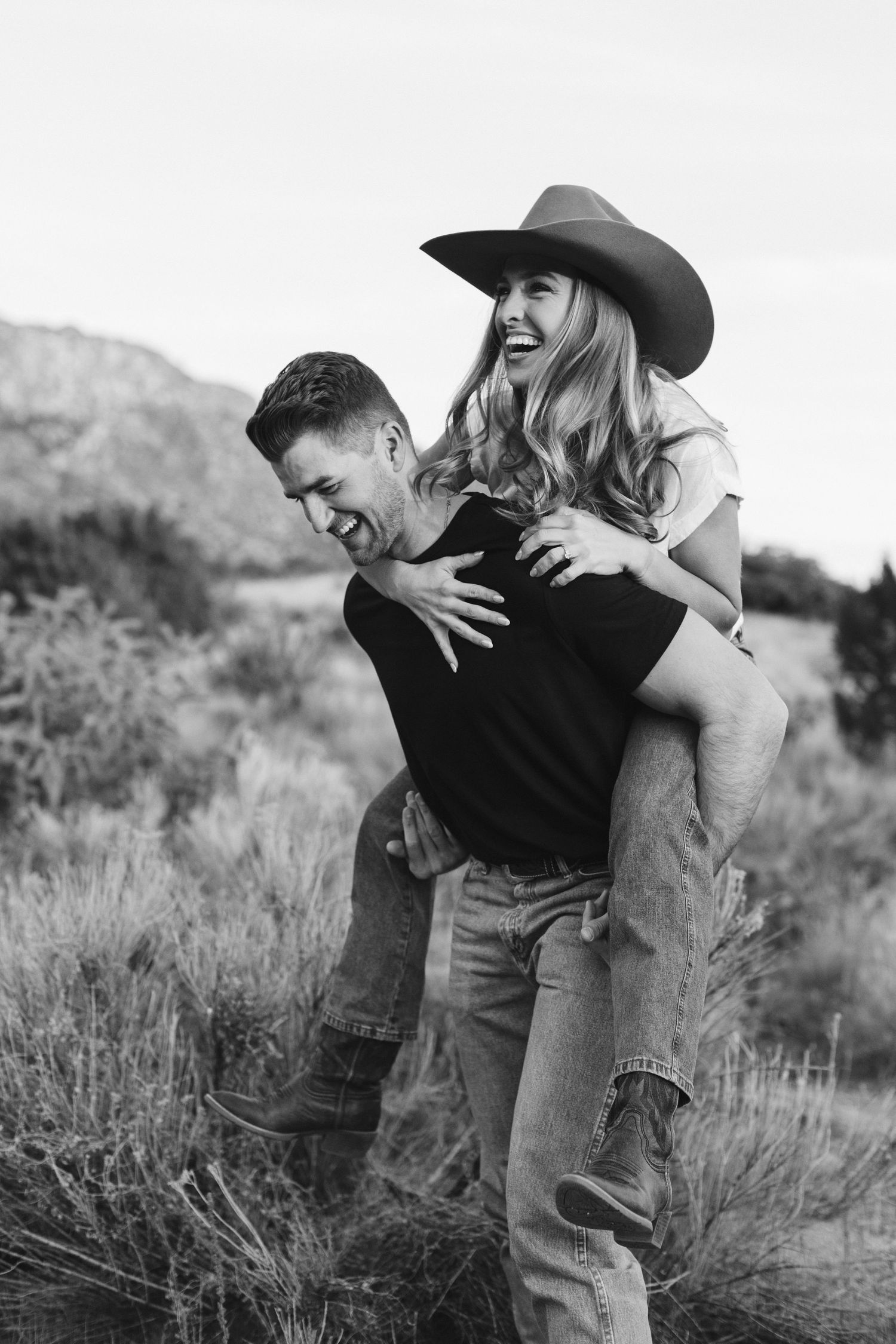 Casual engagement session in the Sandia Mountains, affordable engagement photographer in DFW, best photographer in Fort Worth