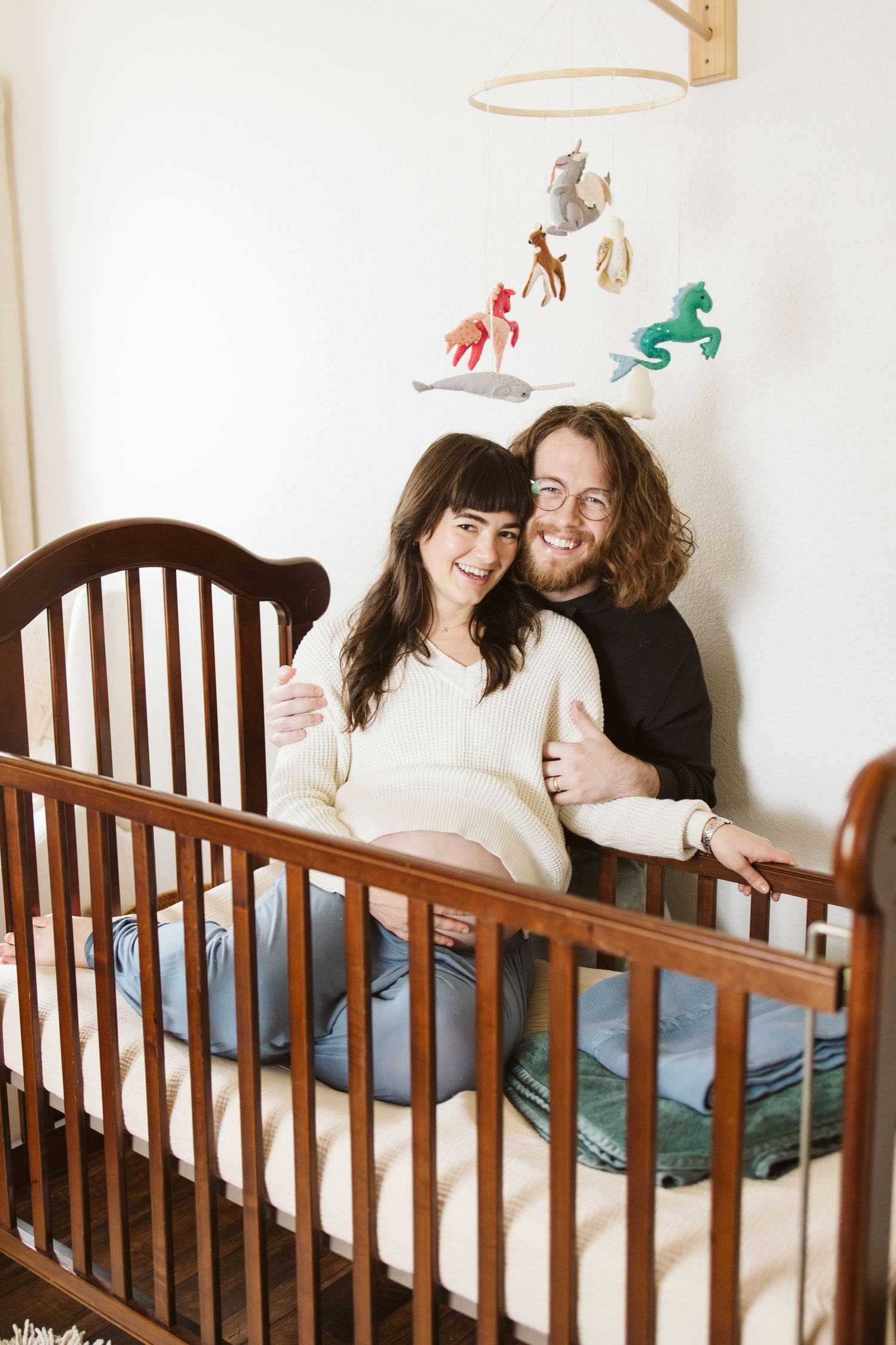 In home nursery maternity session, lifestyle maternity photographer in Dallas Fort Worth, best portrait photographer in DFW