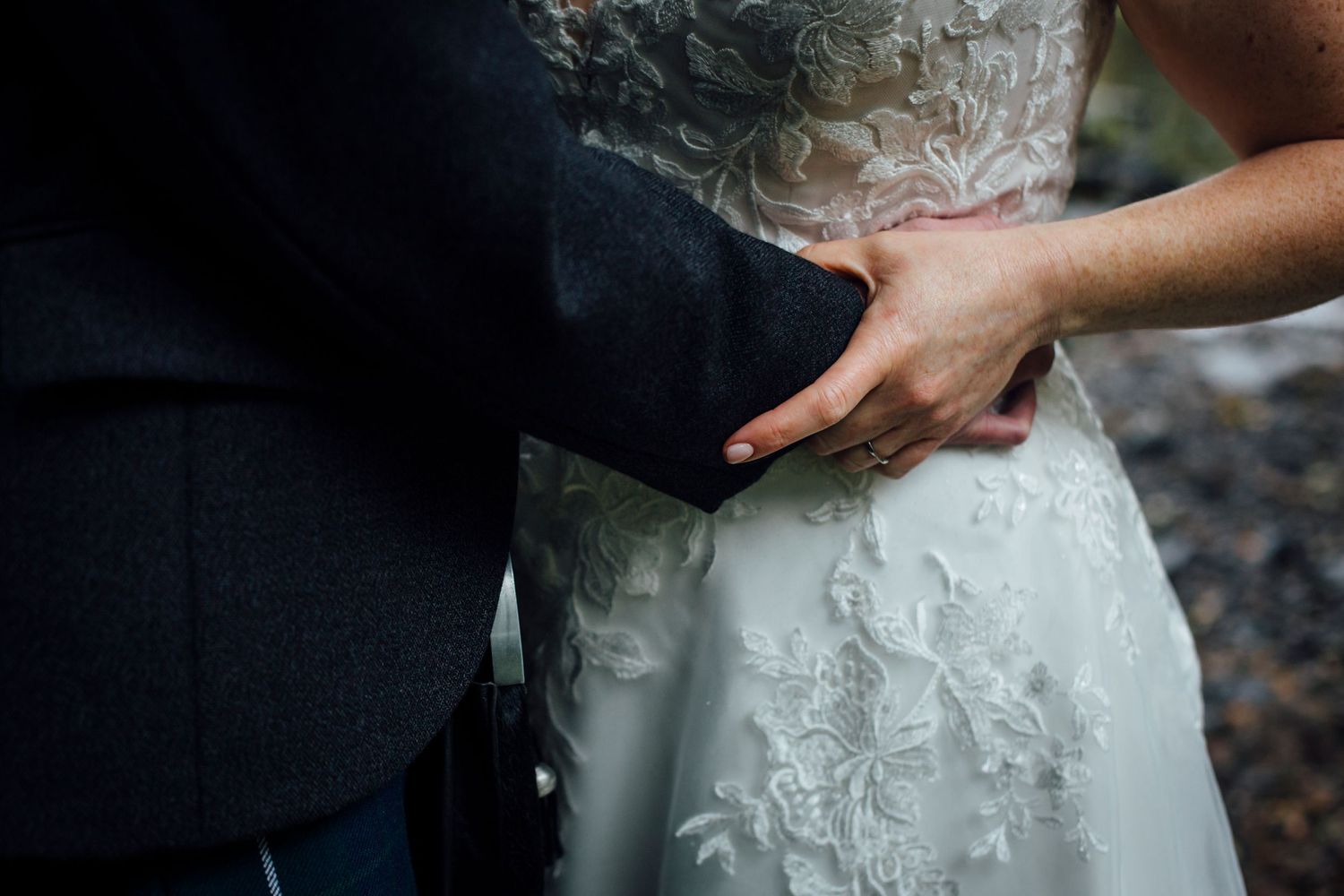 analogue-inspired wedding moment with natural tones