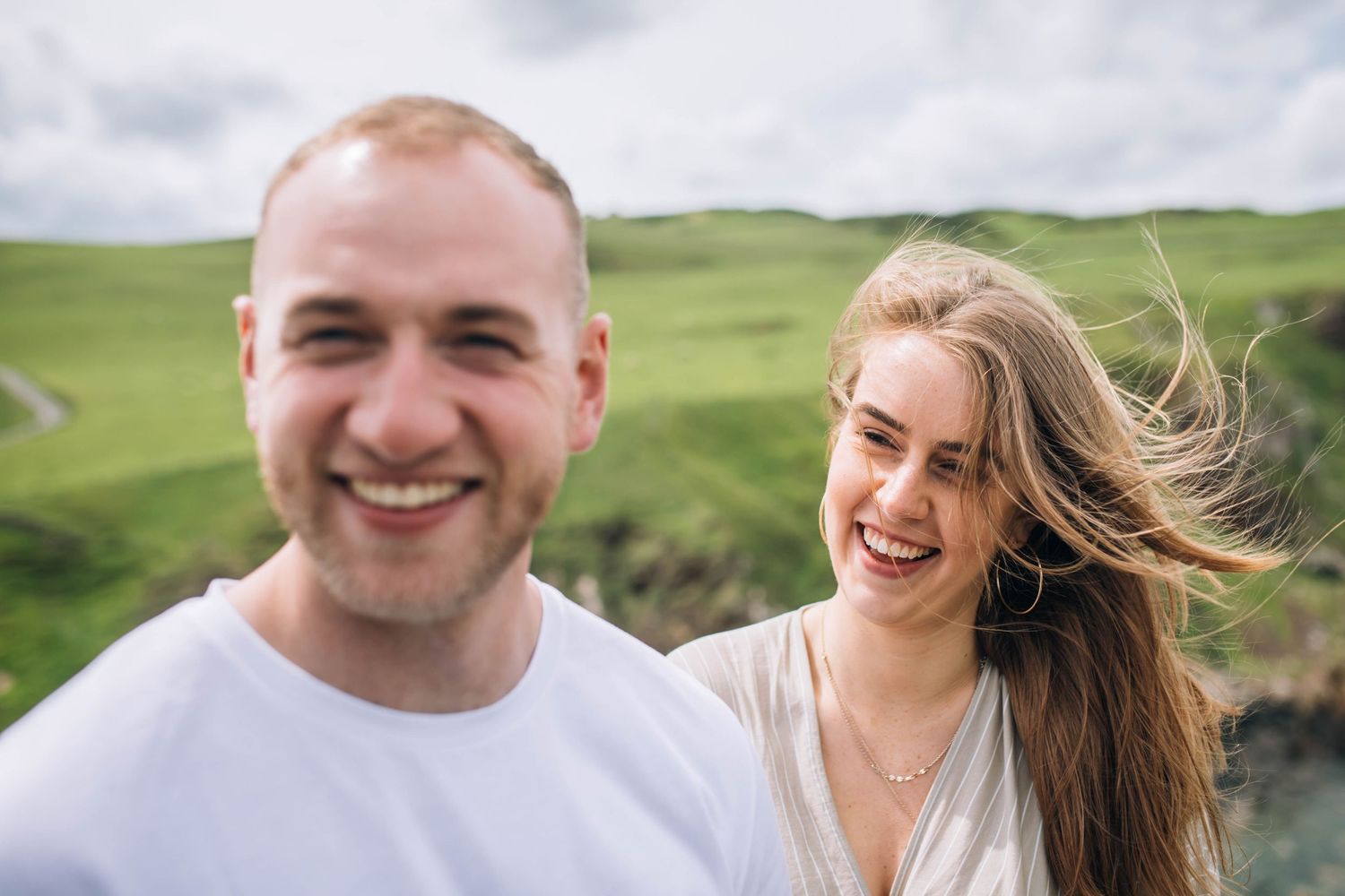 outdoor wedding moment in wild Scottish scenery