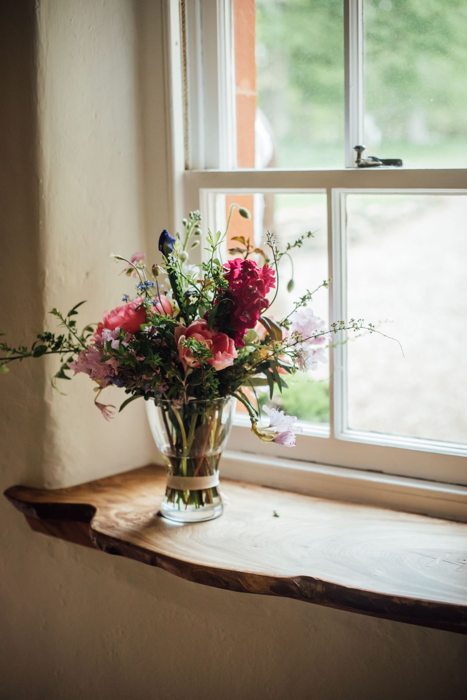 close-up of wedding bouquet