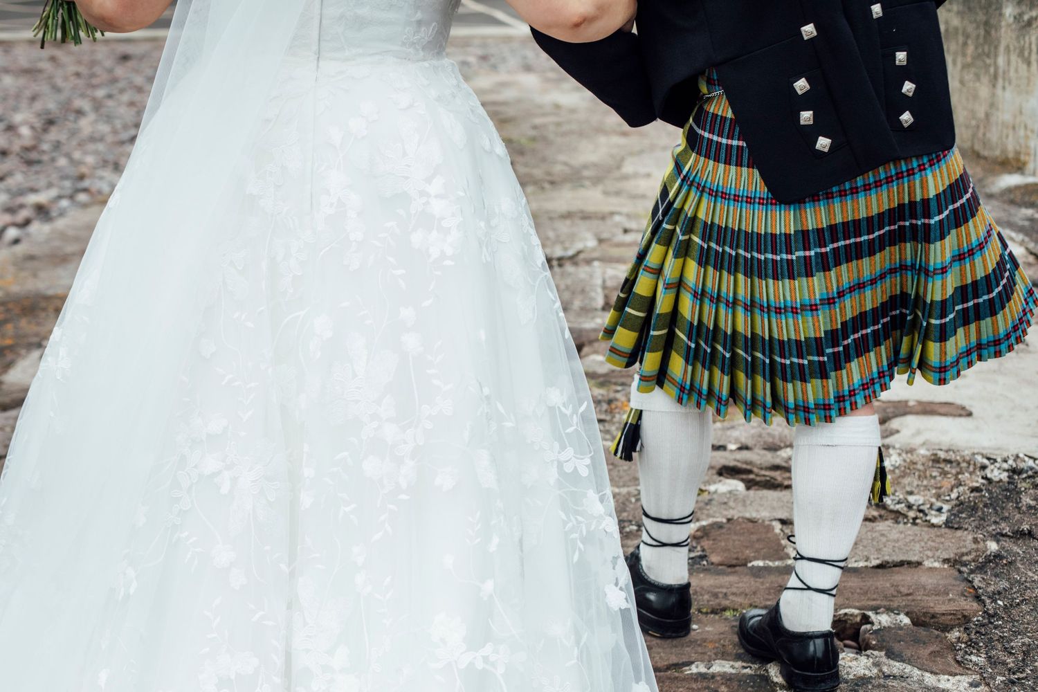 documentary image showing wedding couple