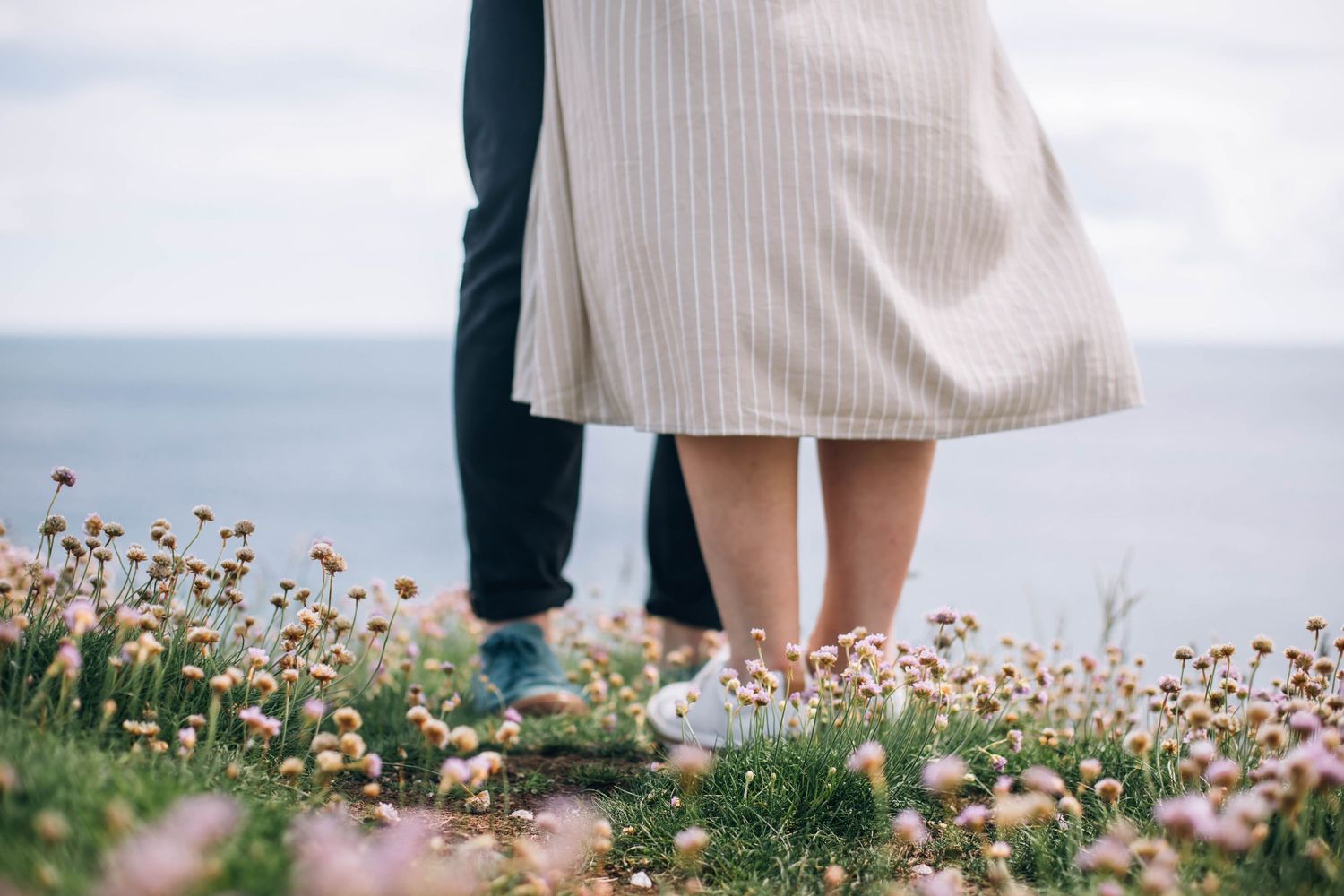 intimate elopement in Scottish seaside landscape
