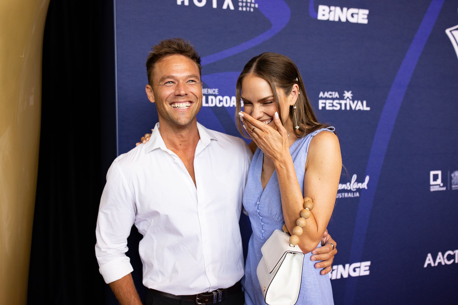 laughing red carpet