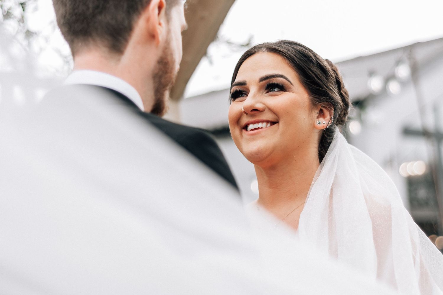 Bride and groom at The Barn at Willerby Hill