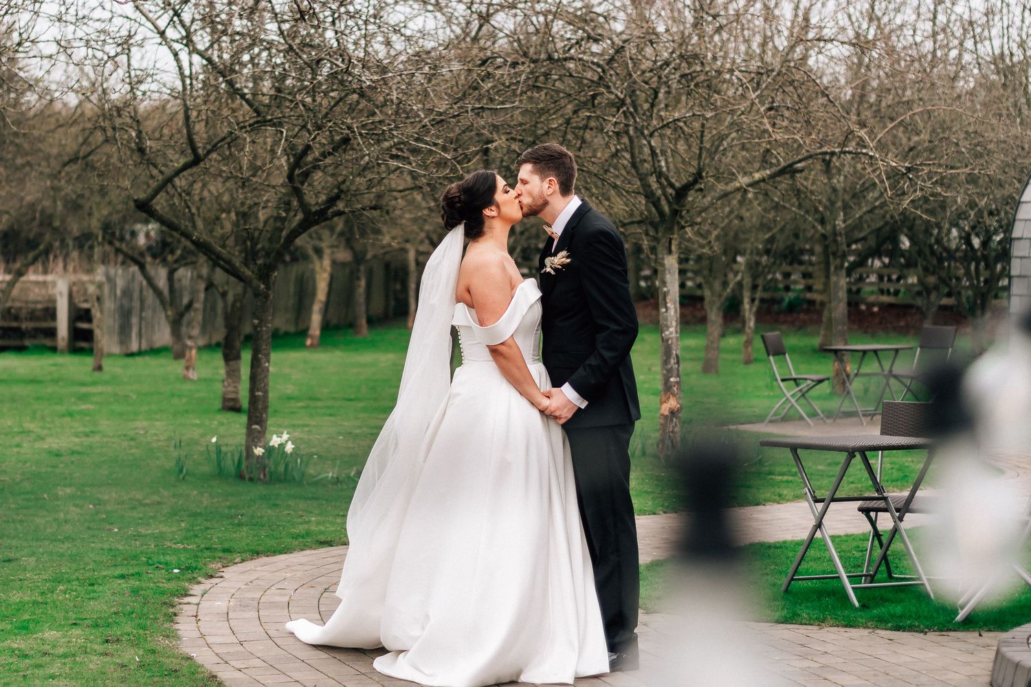 Bride and groom at The Barn at Willerby Hill