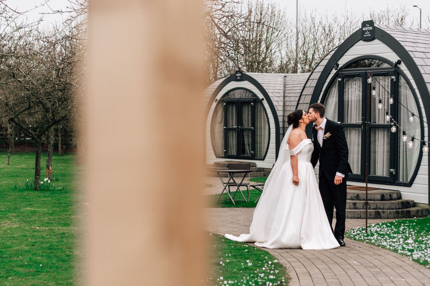 Bride and groom at The Barn at Willerby Hill