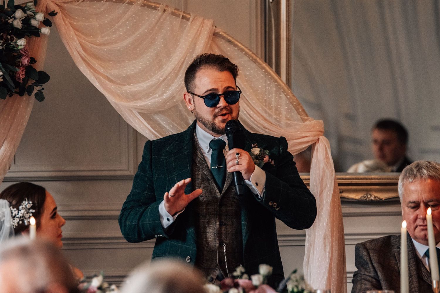 Groom giving speech at Dunedin Country House