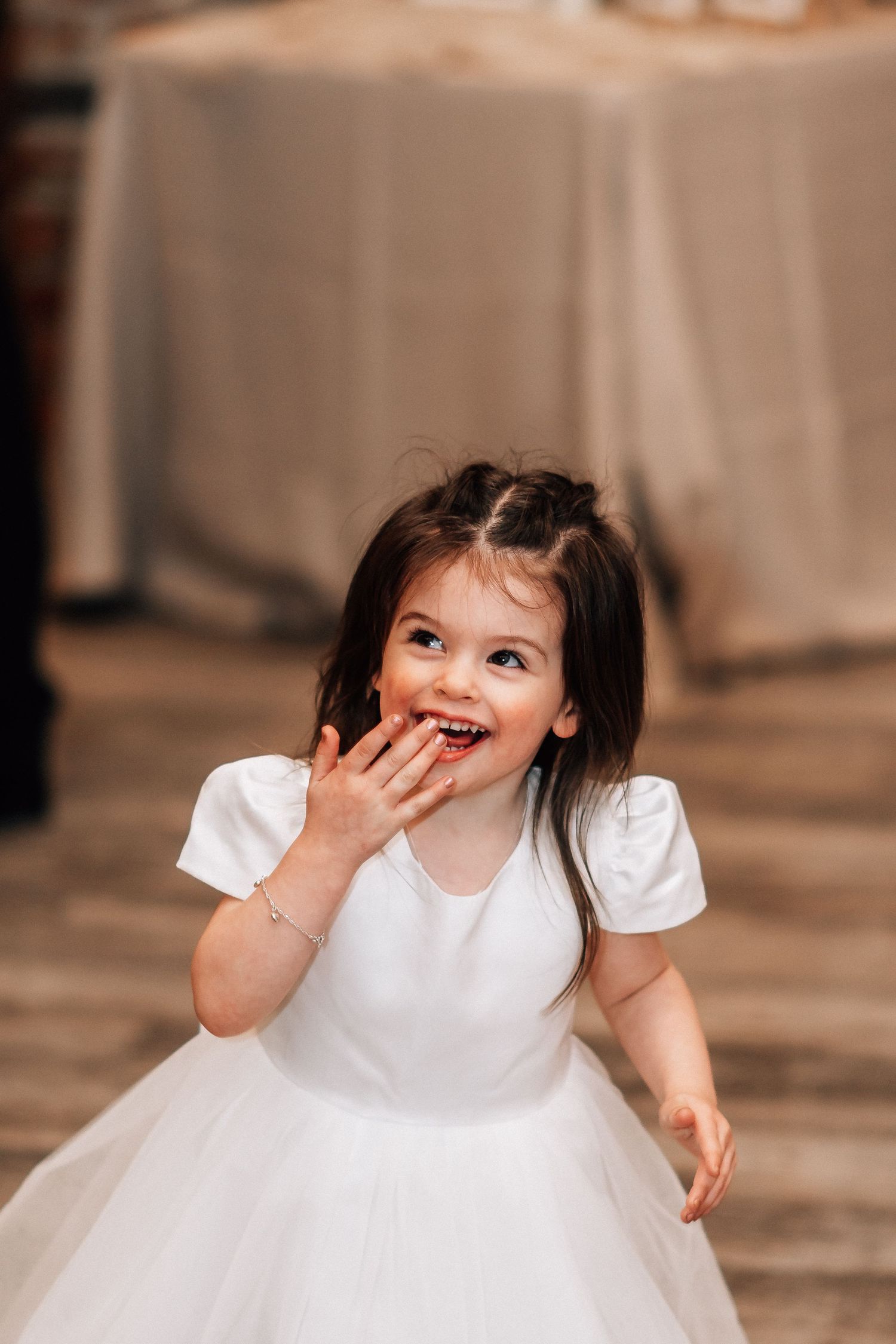 Child having fun at a wedding at The Barn at Willerby Hill