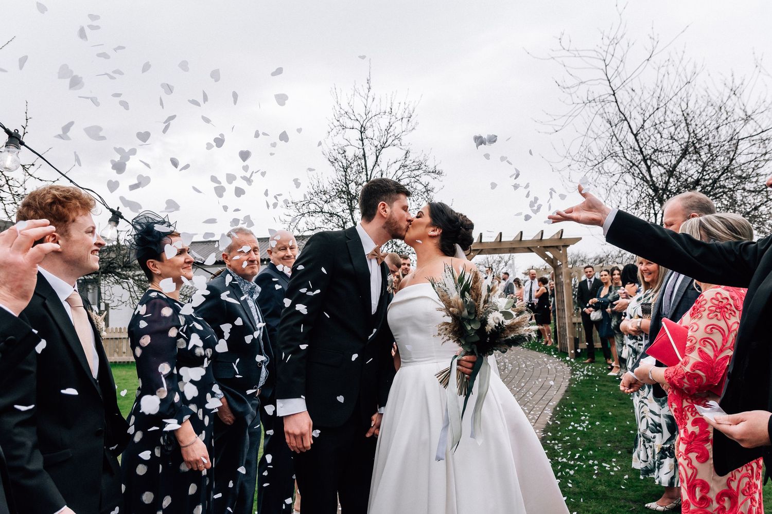 Bride and groom at The Barn at Willerby Hill