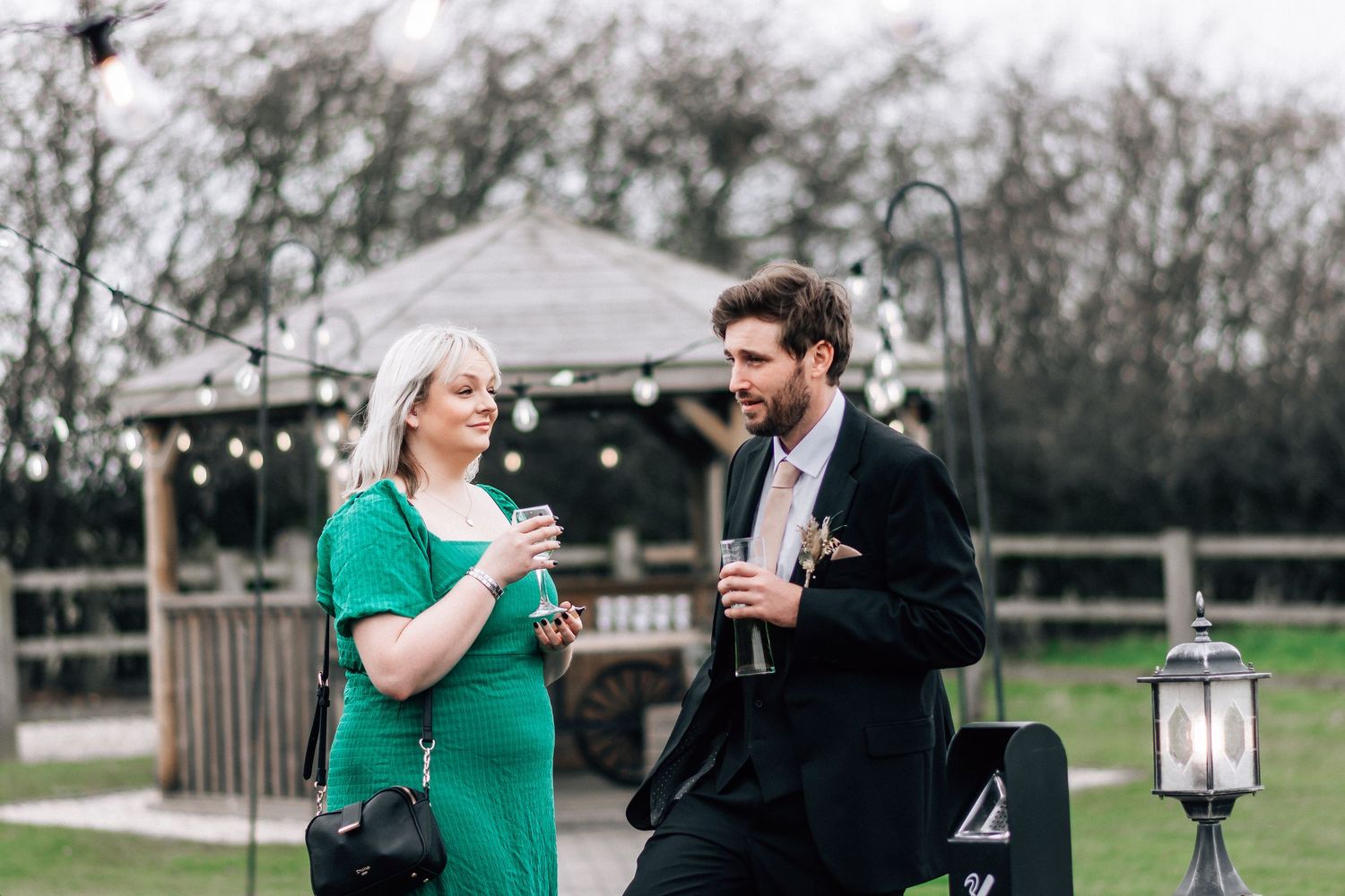 Guests enjoying a wedding at The Barn at Willerby Hill
