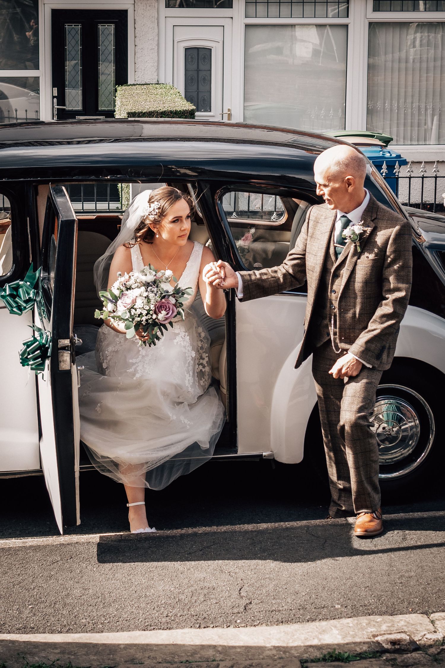Bride and groom at St Augustine's Church