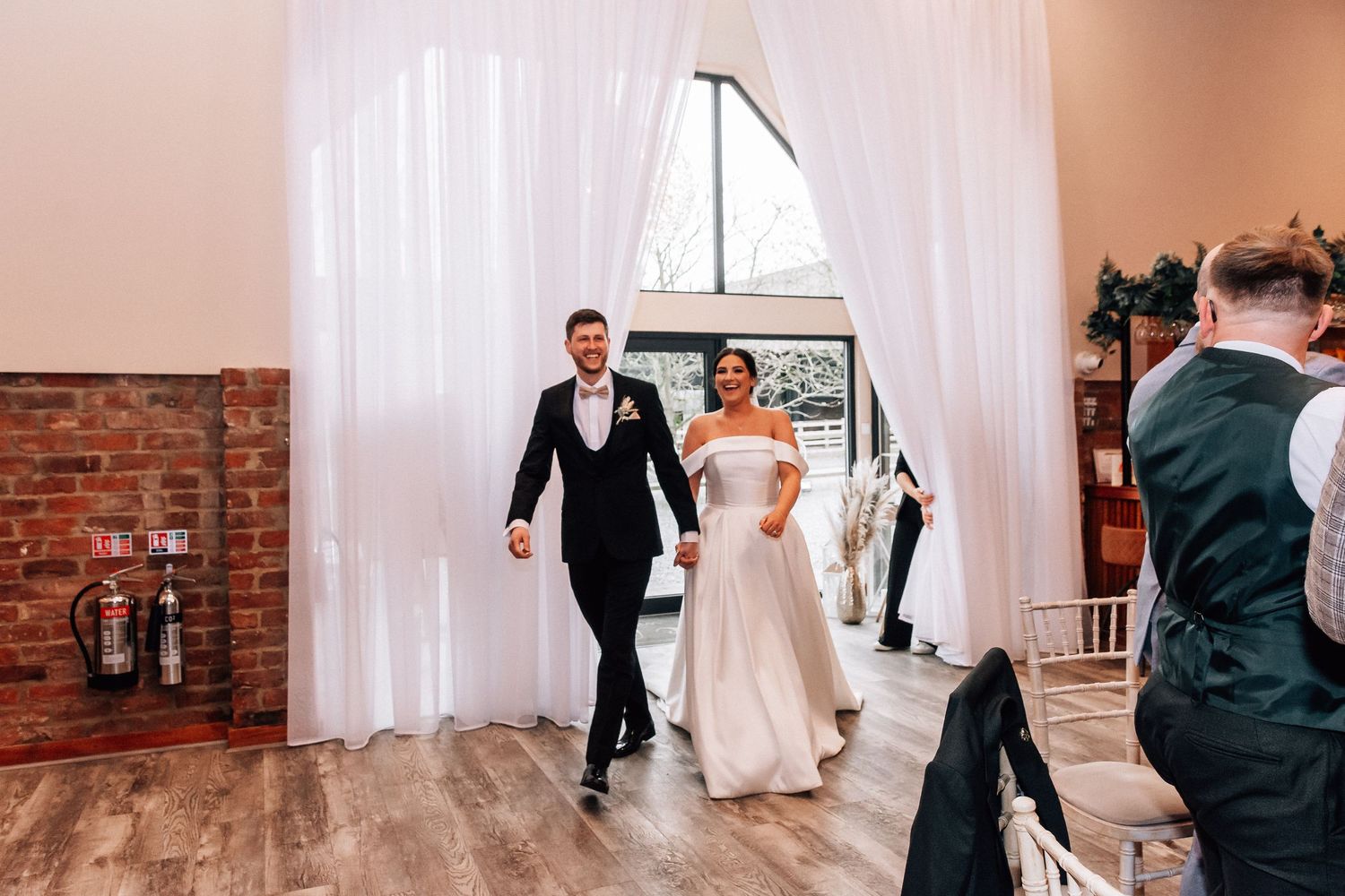 Bride and groom at The Barn at Willerby Hill