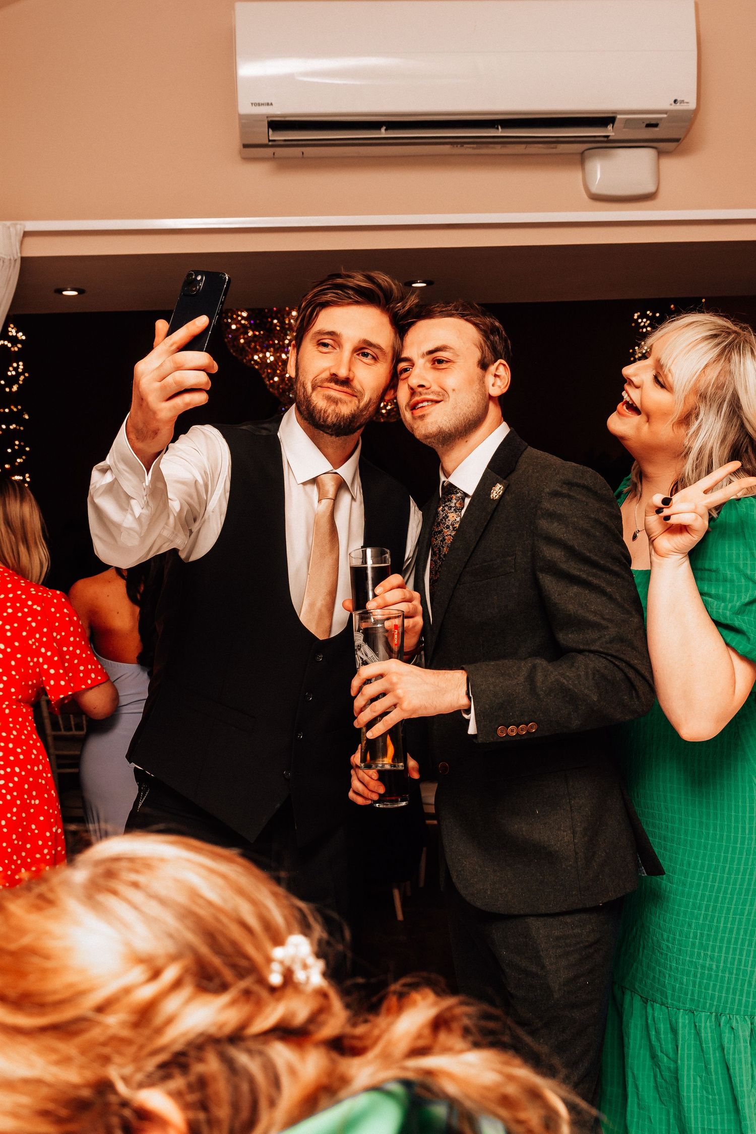 Guests enjoying a wedding at The Barn at Willerby Hill