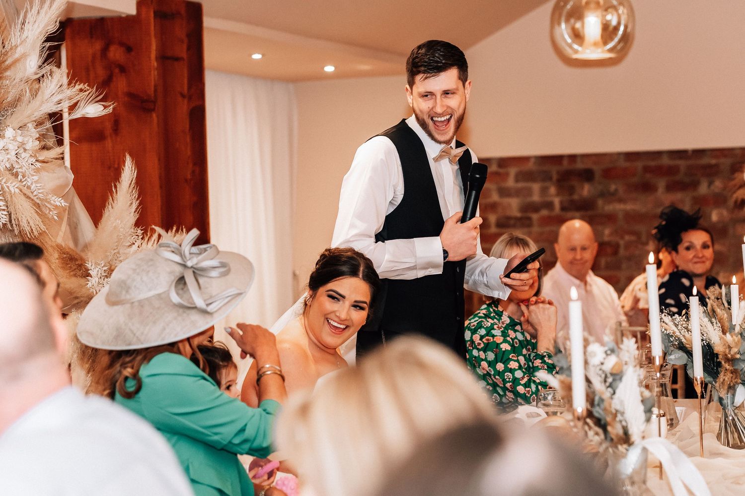 Bride and groom at The Barn at Willerby Hill
