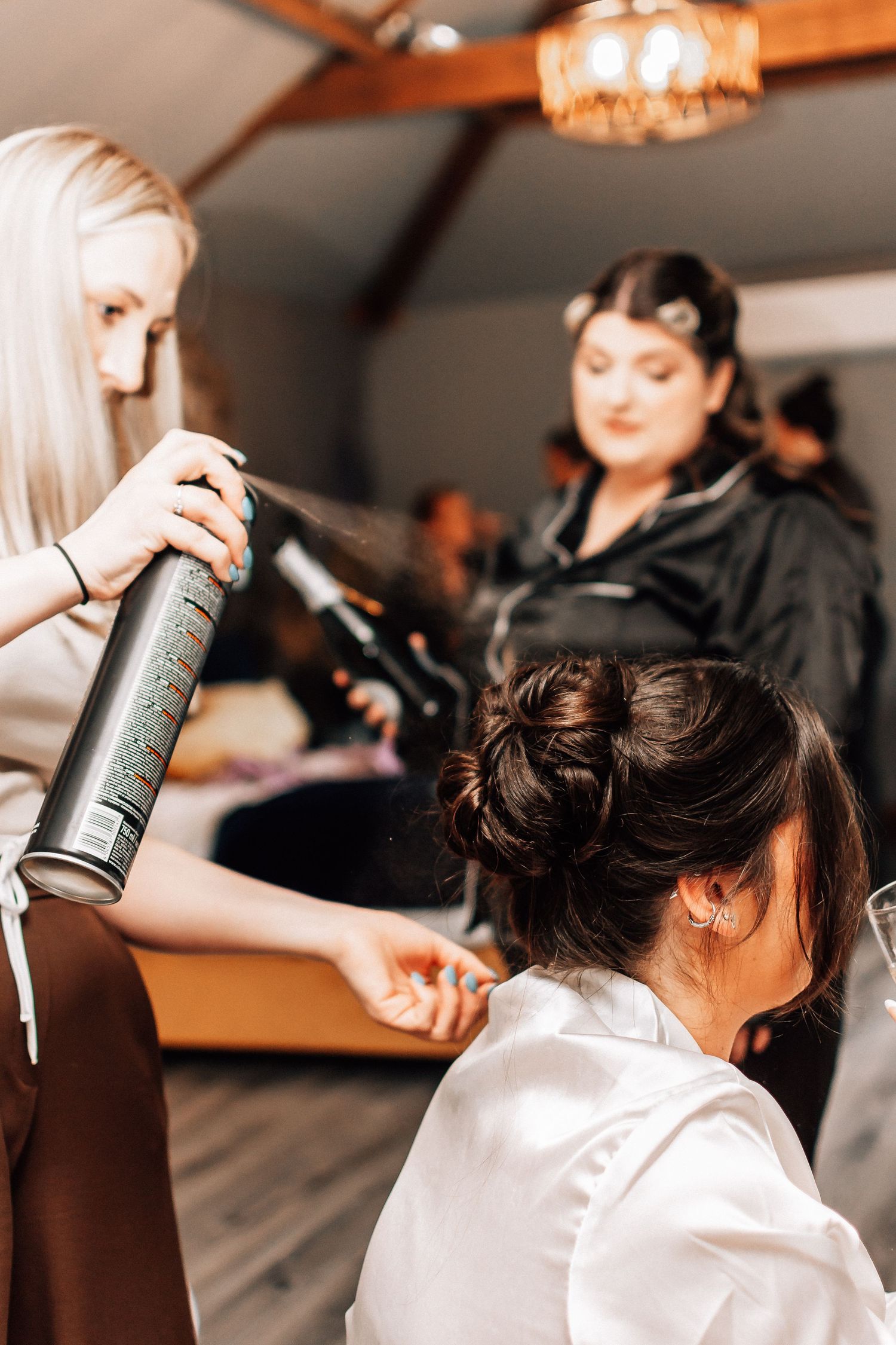 Bride getting ready at The Barn at Willerby Hill