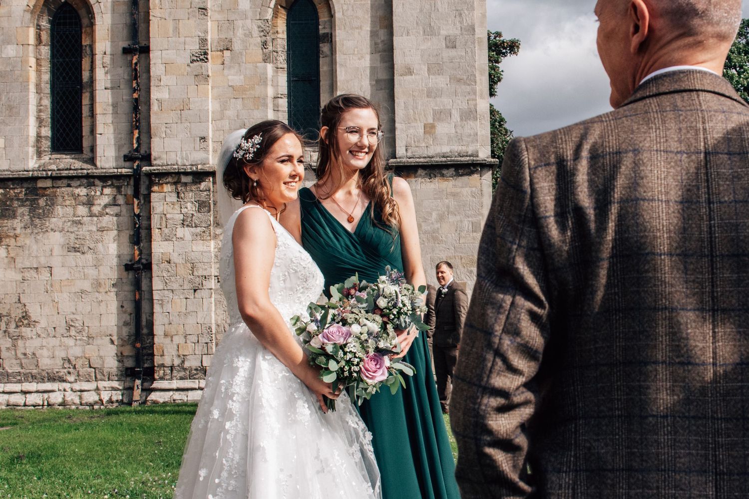 Bride outside St Augustine's Church