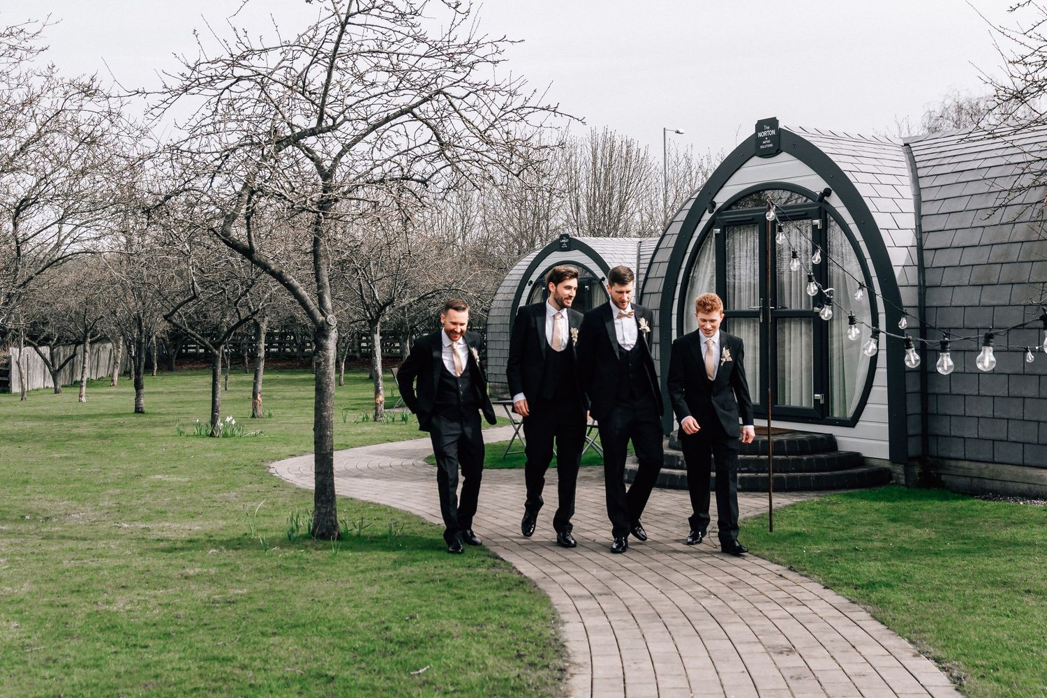 Groom and groomsmen at The Barn at Willerby Hill