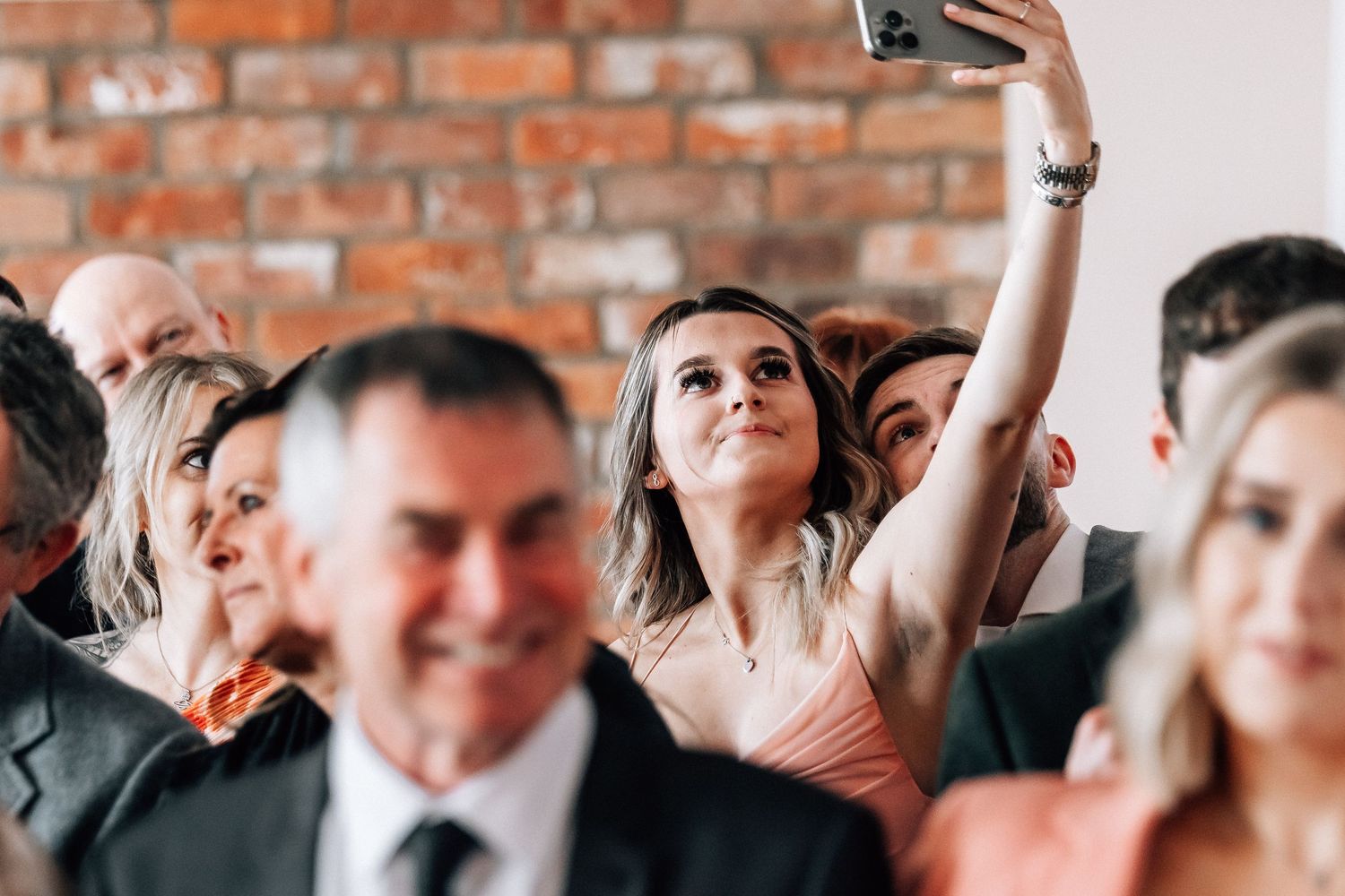 Guests enjoying a wedding at The Barn at Willerby Hill