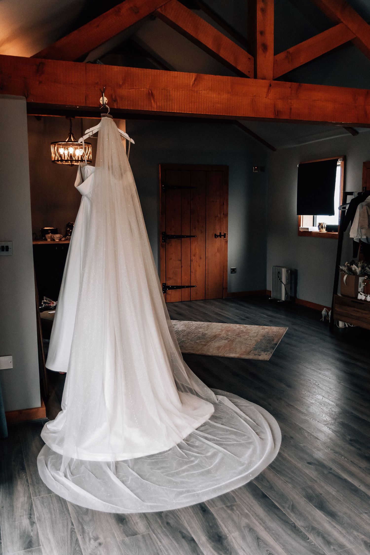 Dress hanging at The Barn at Willerby Hill