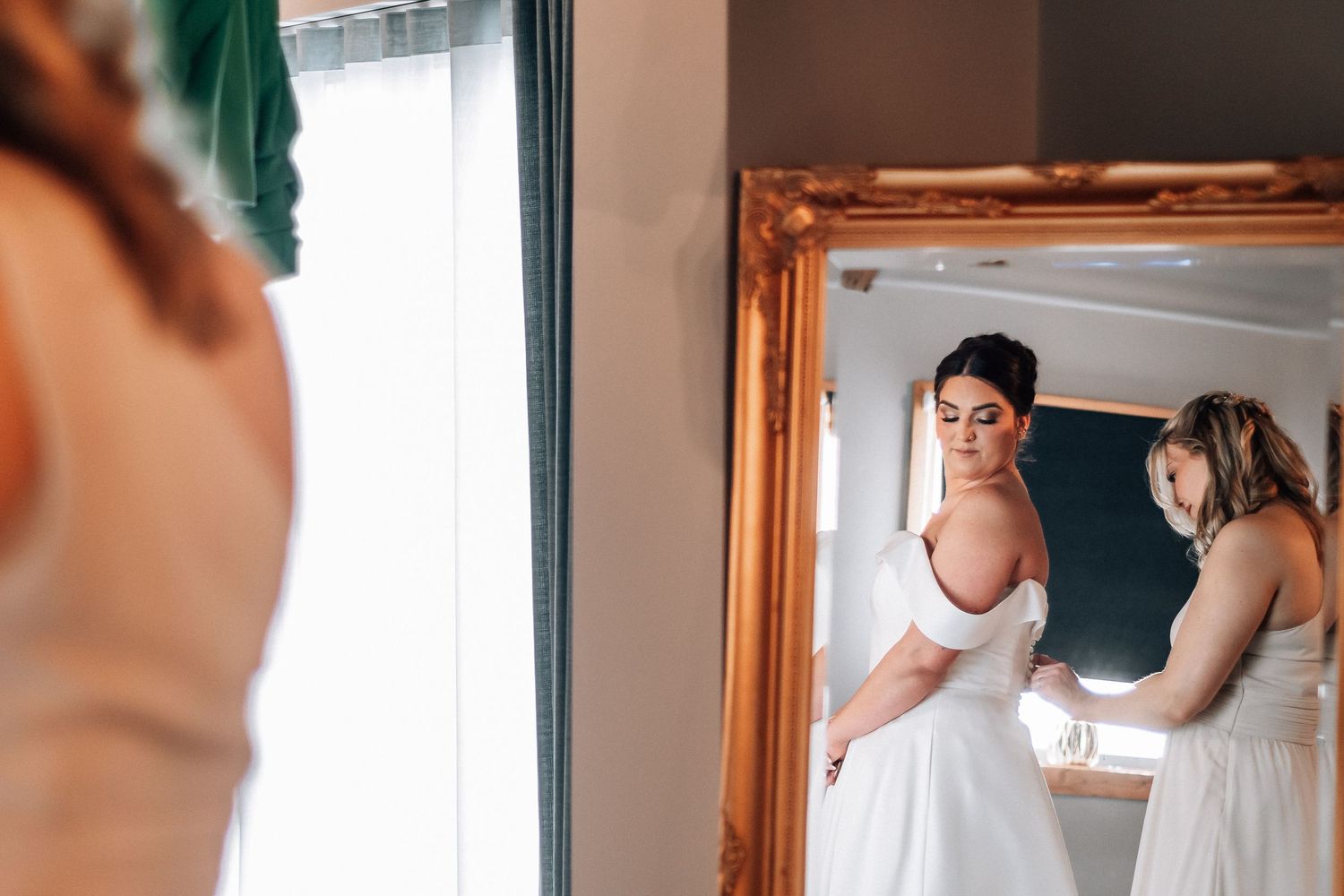 Bride getting ready at The Barn at Willerby Hill