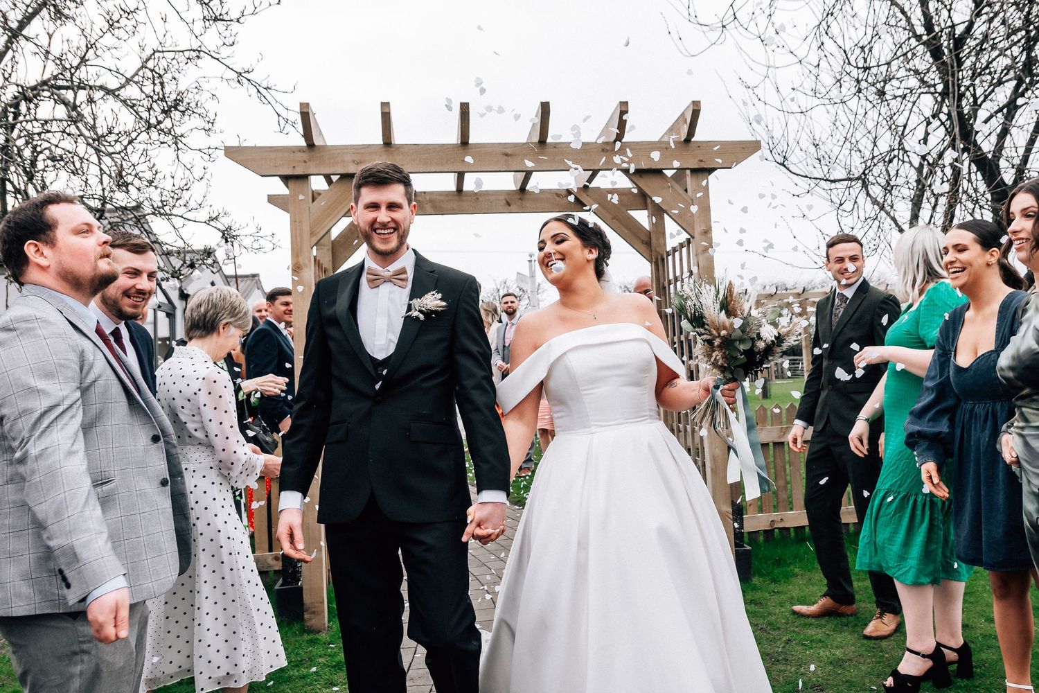 Bride and groom at The Barn at Willerby Hill
