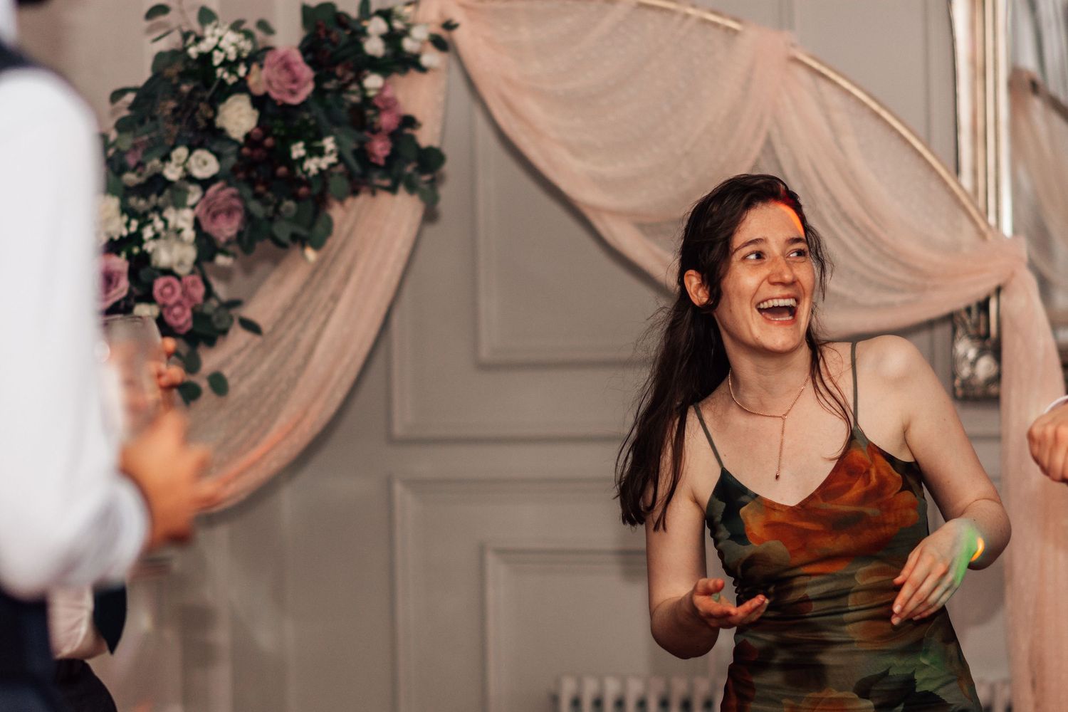 Guest enjoying wedding at Dunedin Country House