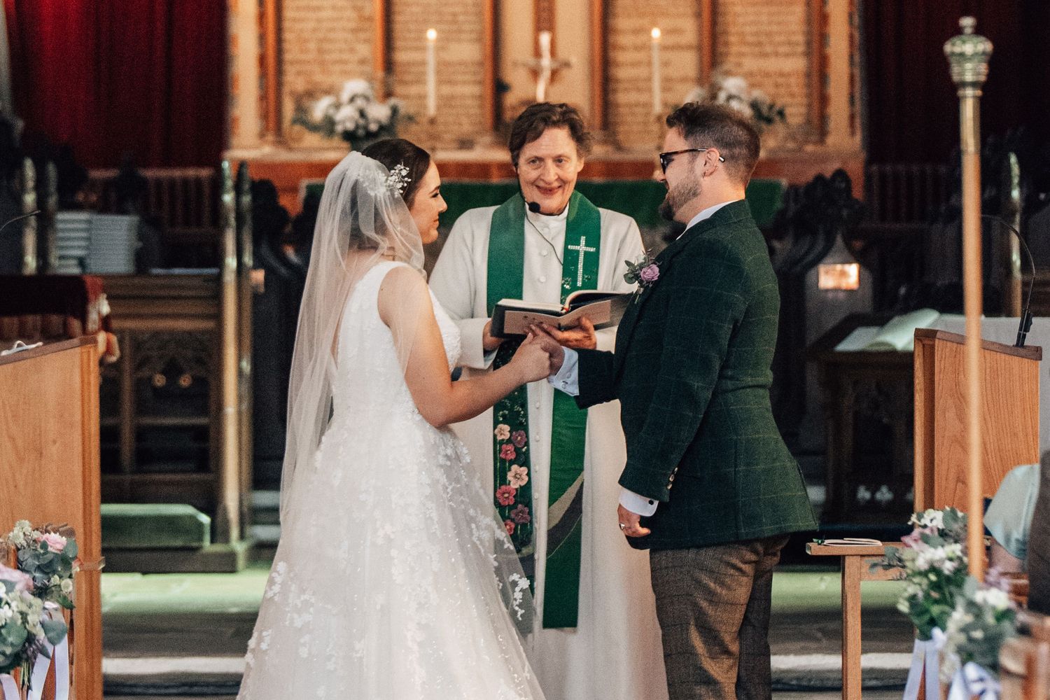 Bride and groom at St Augustine's Church