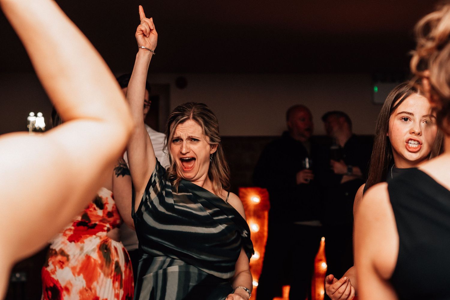 Guests enjoying a wedding at The Barn at Willerby Hill