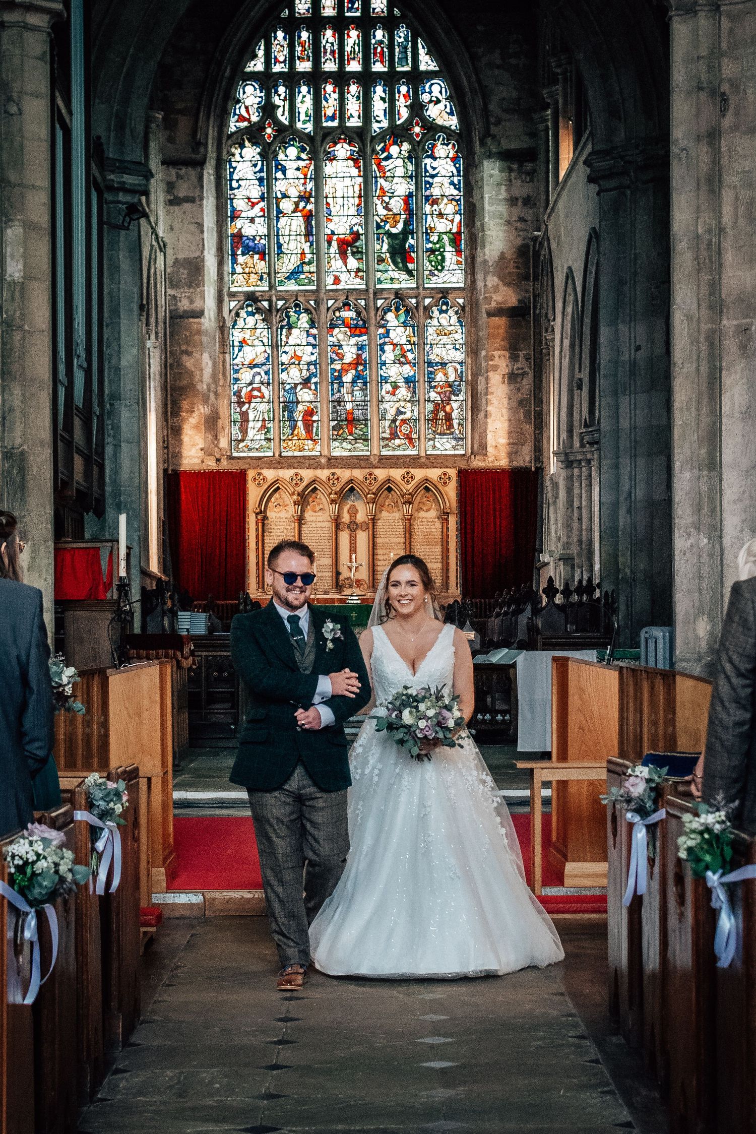 Bride and groom at St Augustine's Church