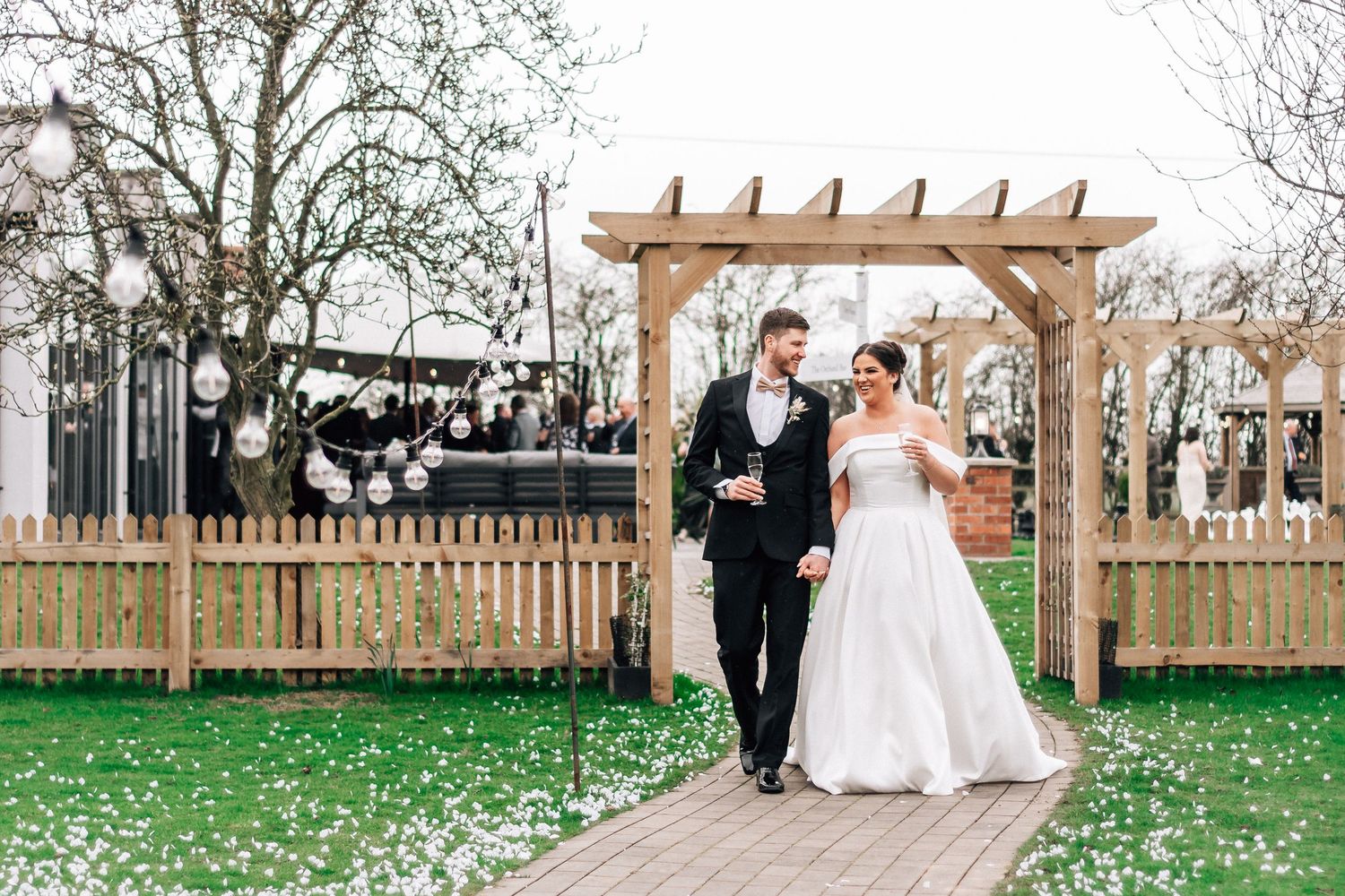 Bride and groom at The Barn at Willerby Hill