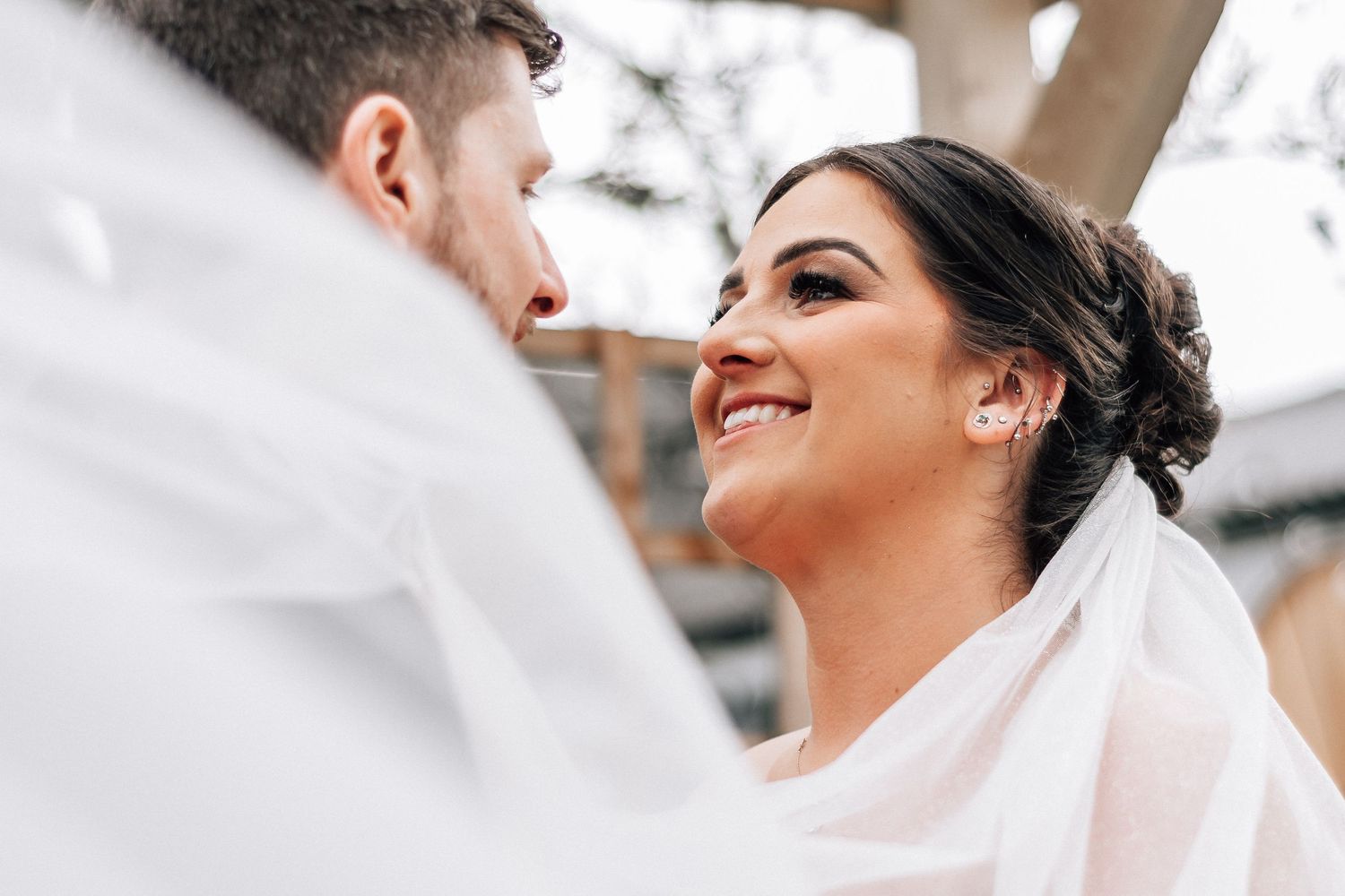 Bride and groom at The Barn at Willerby Hill