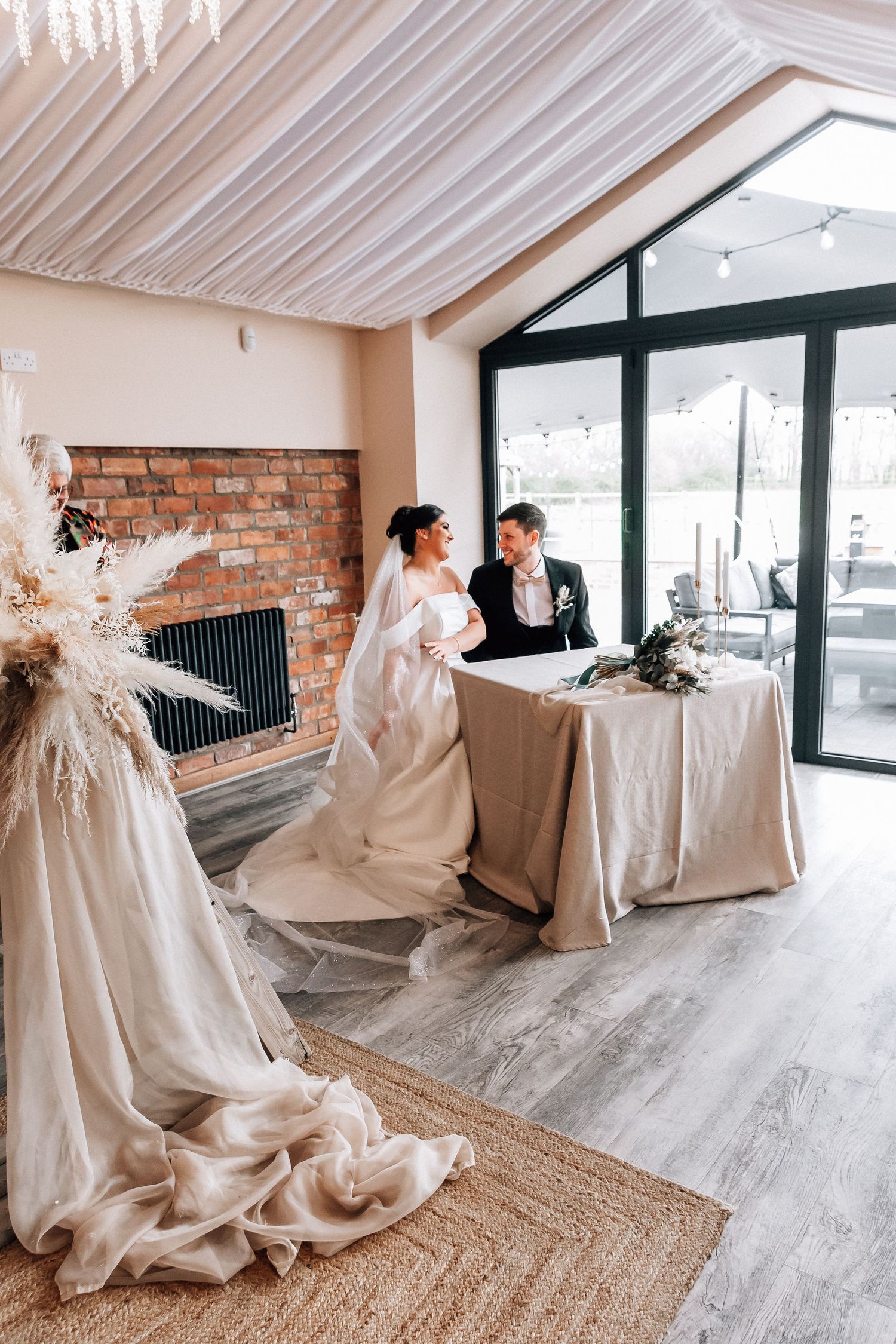 Bride and groom at The Barn at Willerby Hill