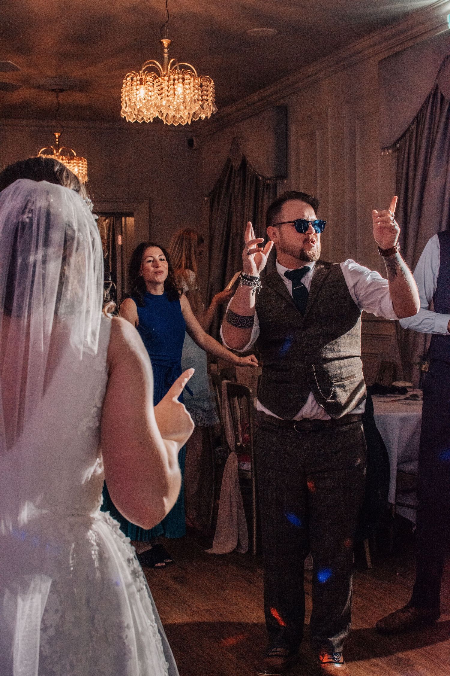 Bride and groom dancing at Dunedin Country House