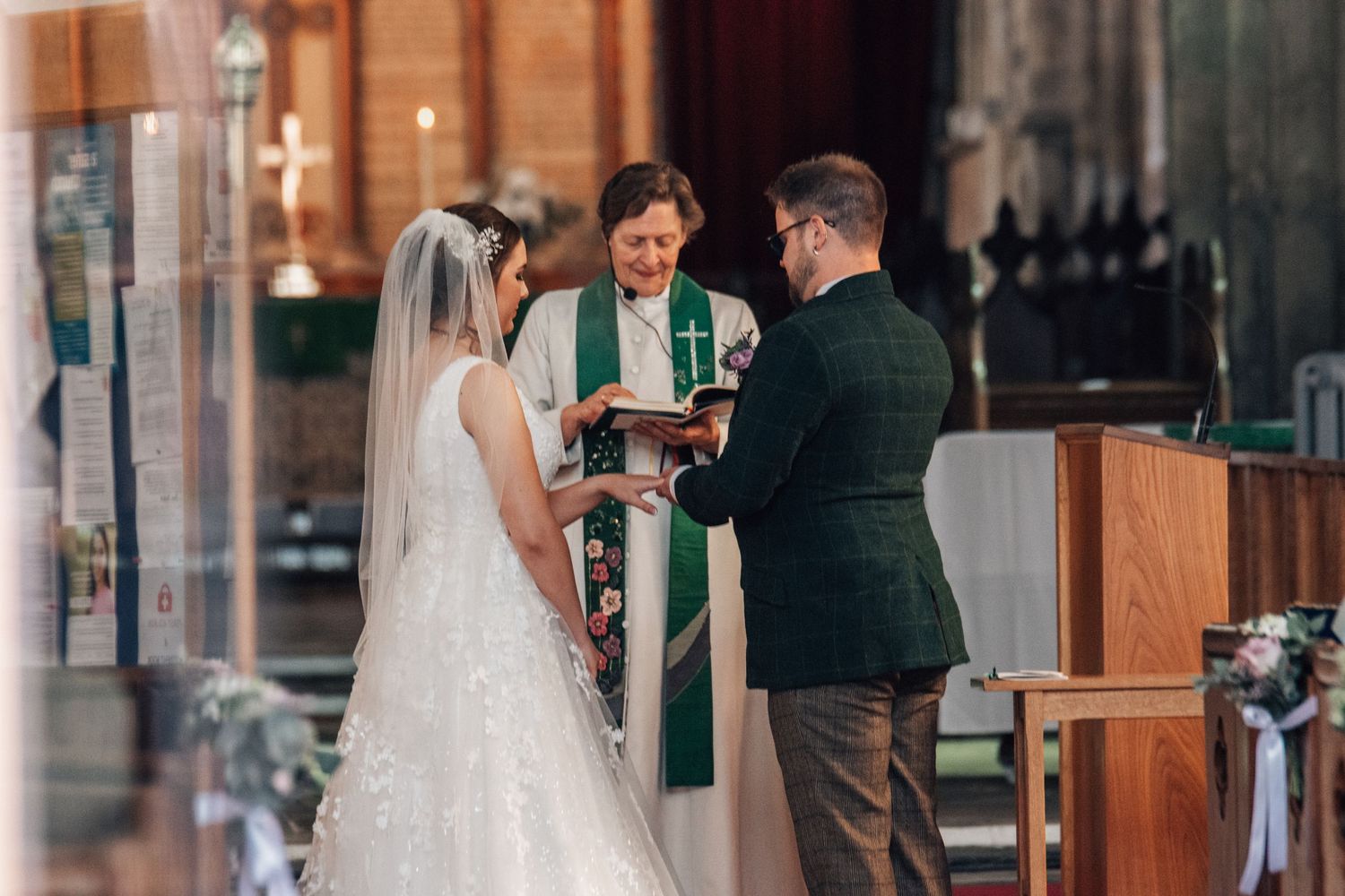Bride and groom at St Augustine's Church
